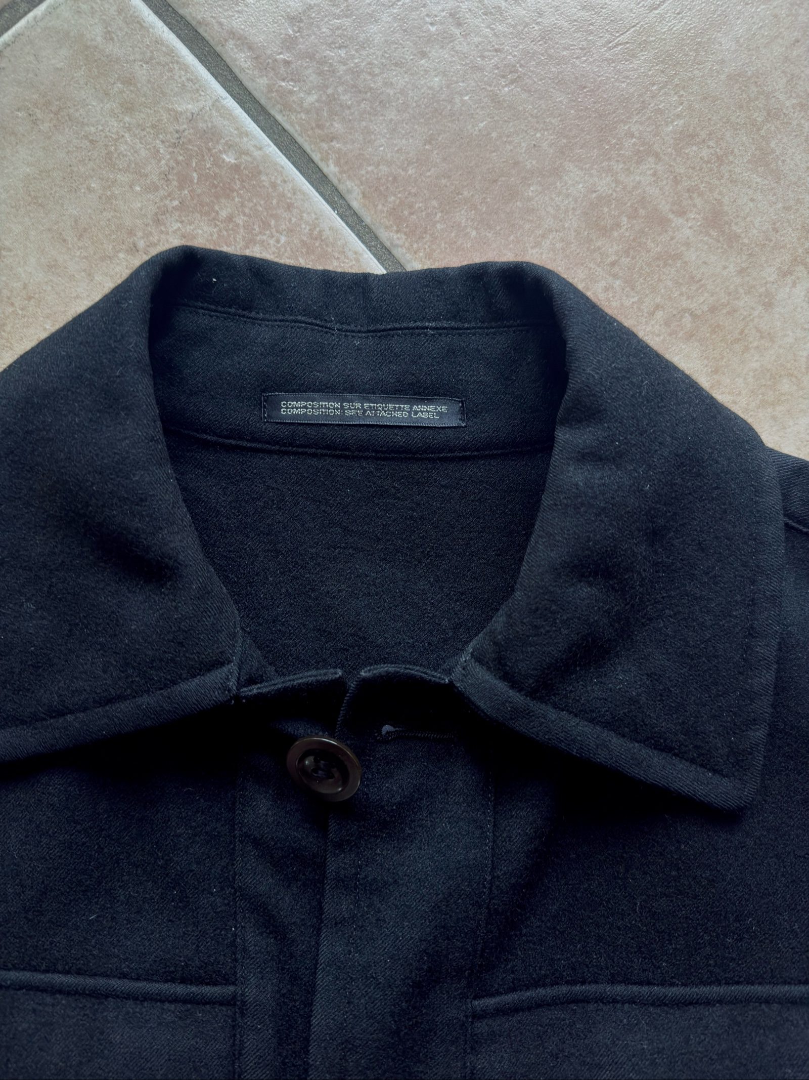 Y's Yohji Yamamoto Women's Black Long Coat w/ Belt Medium image 3