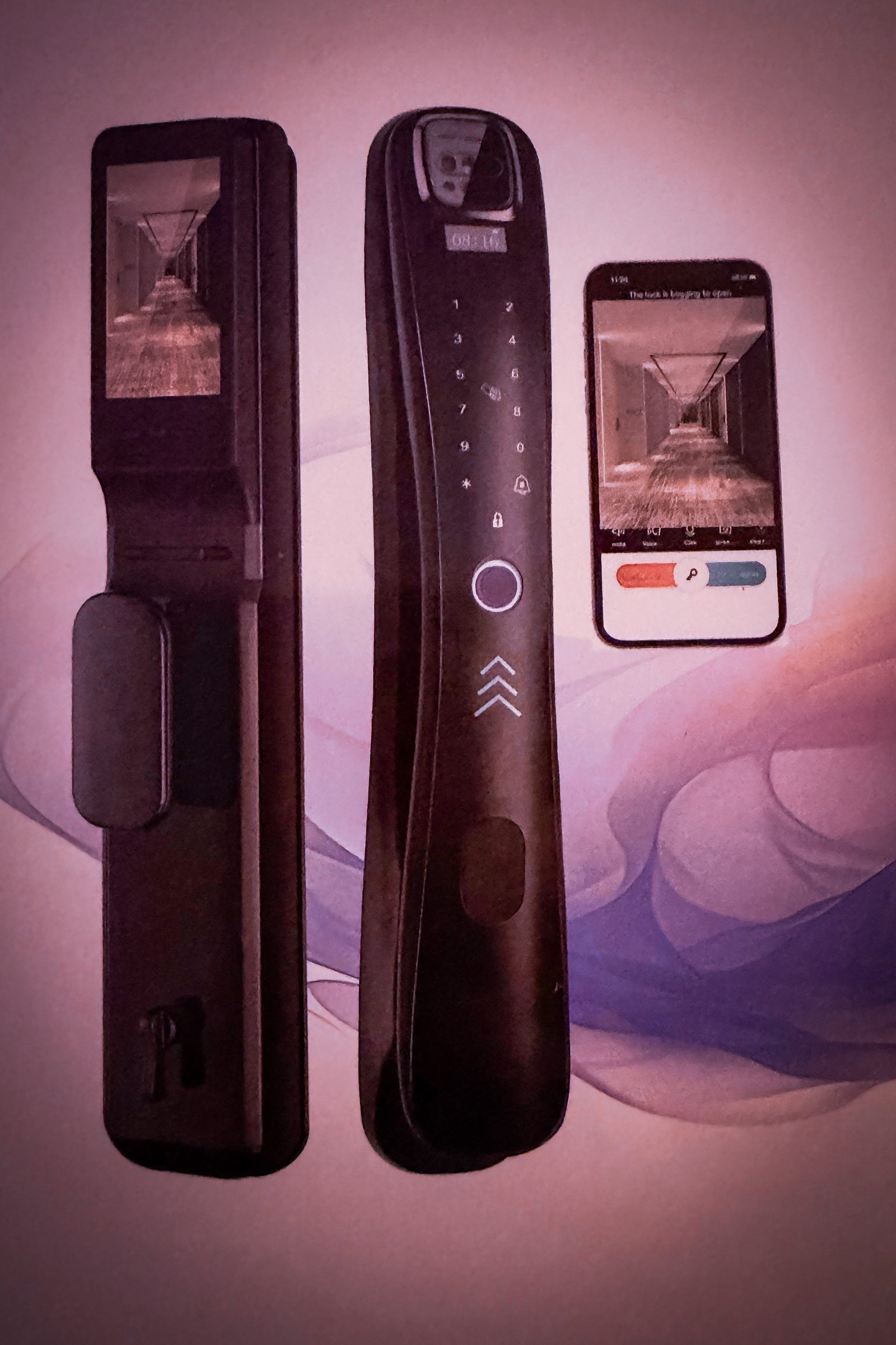 *NEW* Black Smart Lock with Camera Wi-Fi Alexa Google
