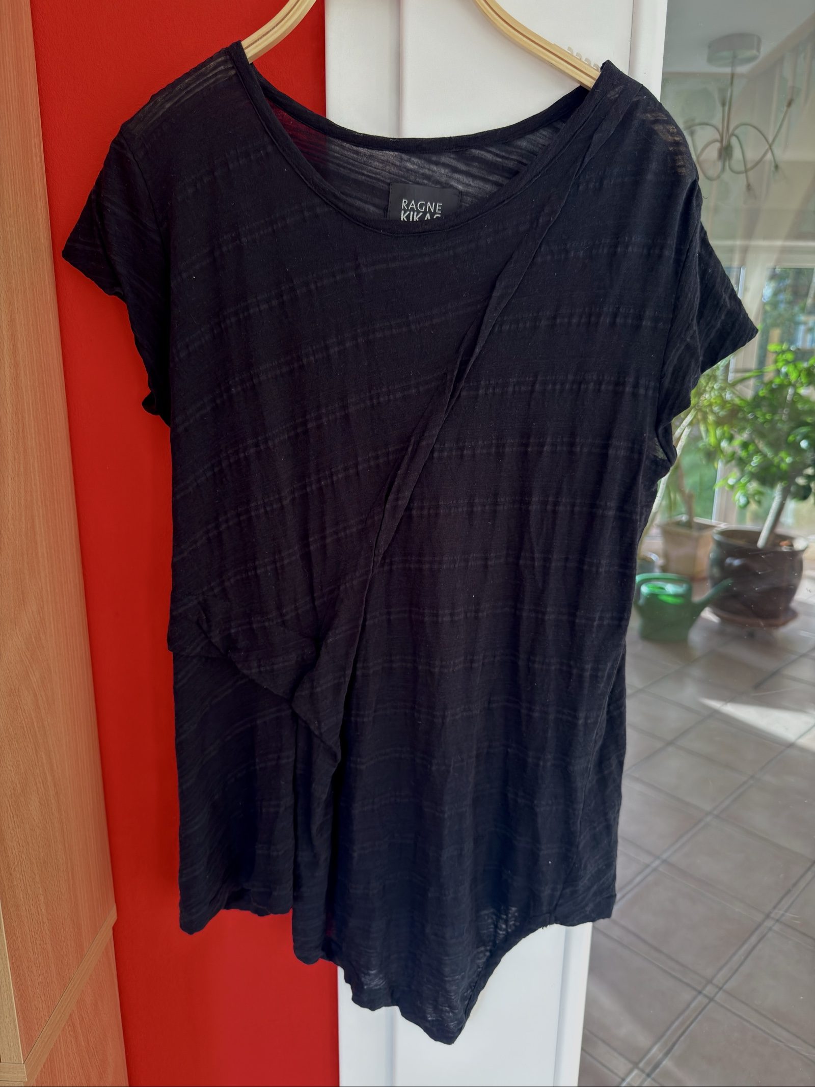 Ragne Kikas Black Women's Oversized T-Shirt Medium