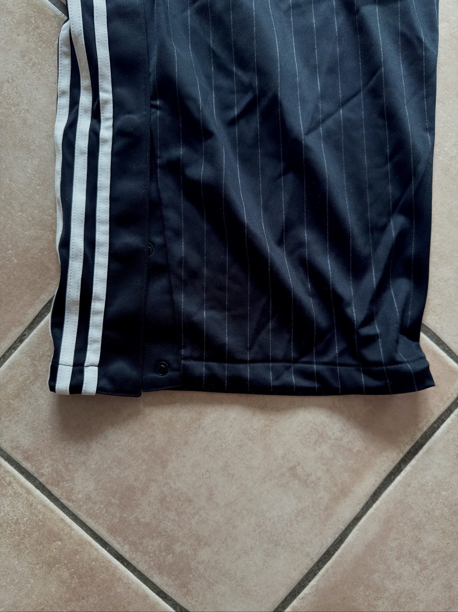 Y-3 Black Pinstripe Track Pants XL with Side Stripes image 6