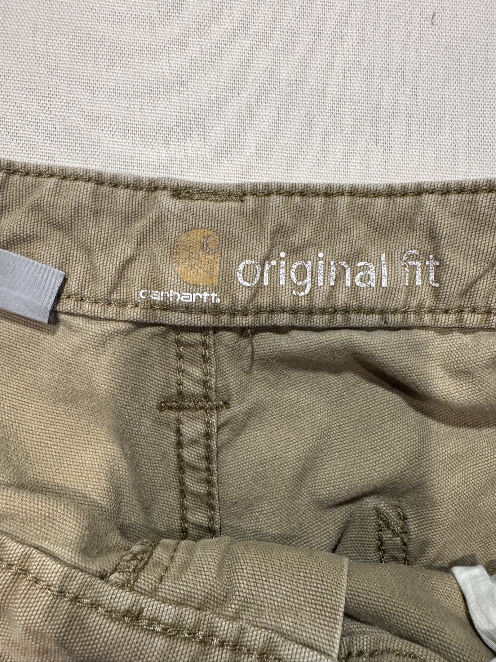 Women’s Carhartt Original Fit Carpenter Work Pants - Khaki/Tan - Size 6 Regular image 4