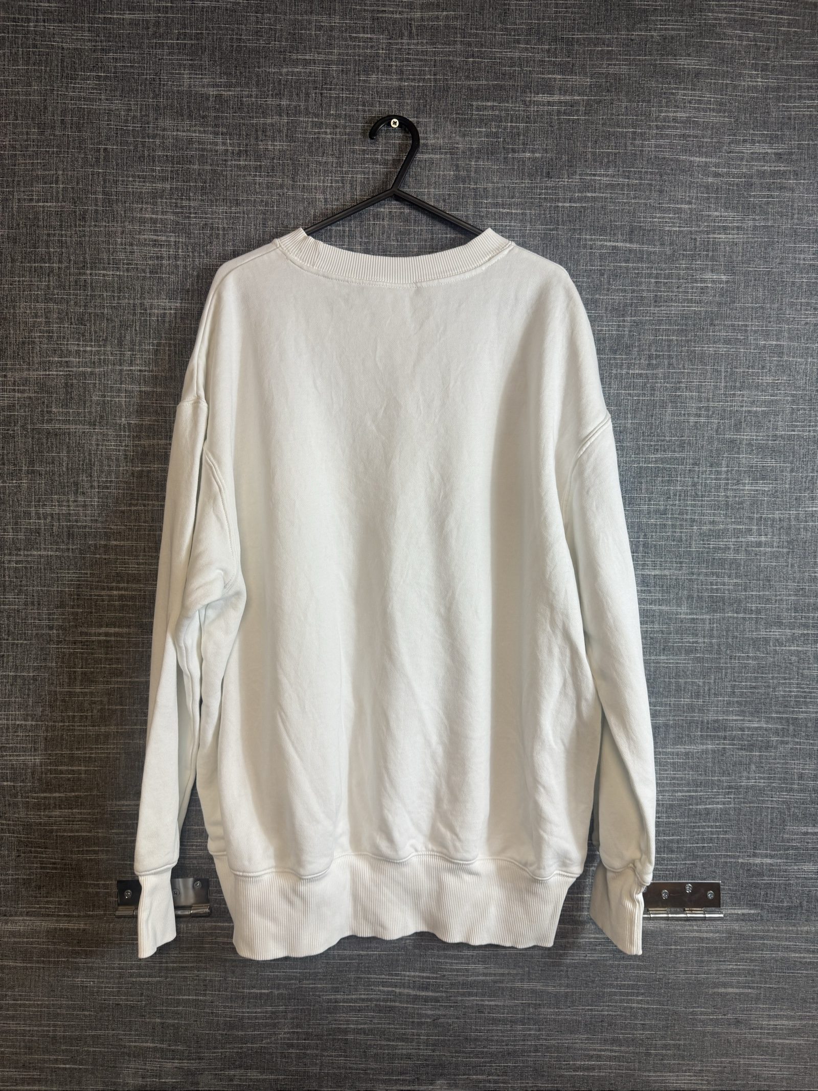 Nike Women’s White Crew Neck Sweatshirt Small Cotton Polyester Blend image 5