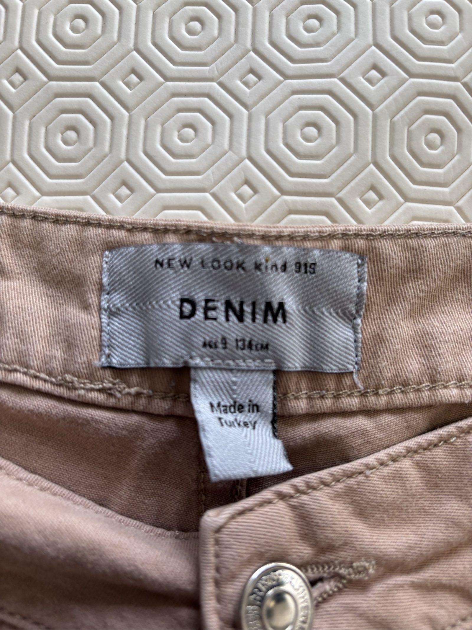 New Look Women's Beige Denim Cargo Trousers age 9 image 6