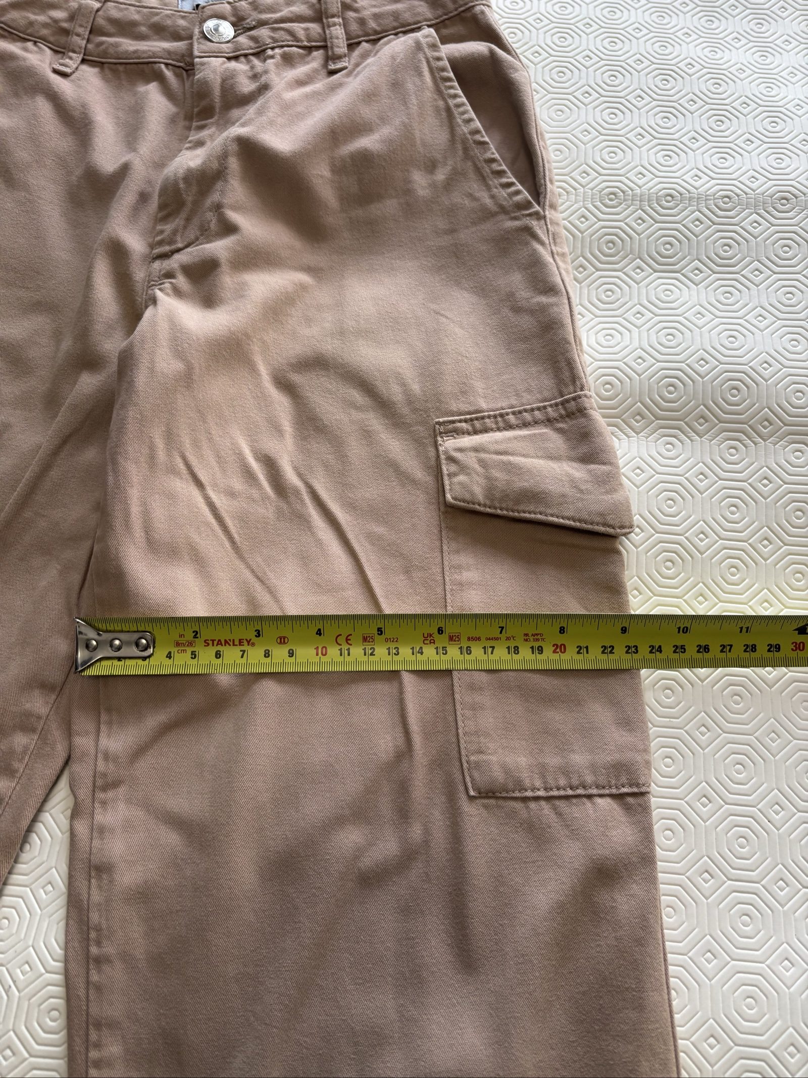New Look Women's Beige Denim Cargo Trousers age 9 image 4