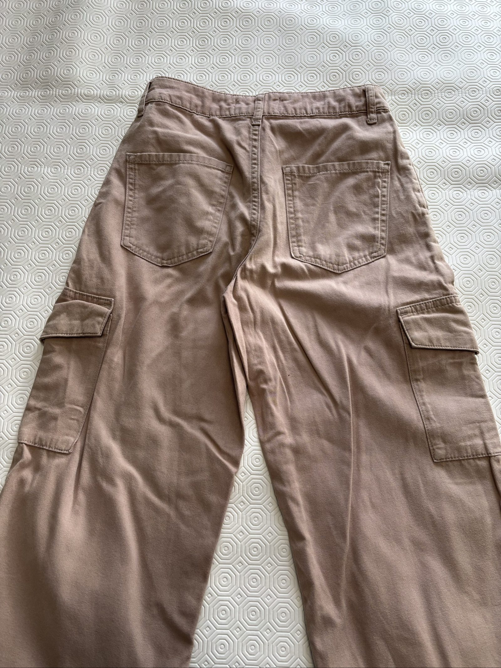 New Look Women's Beige Denim Cargo Trousers age 9 image 8