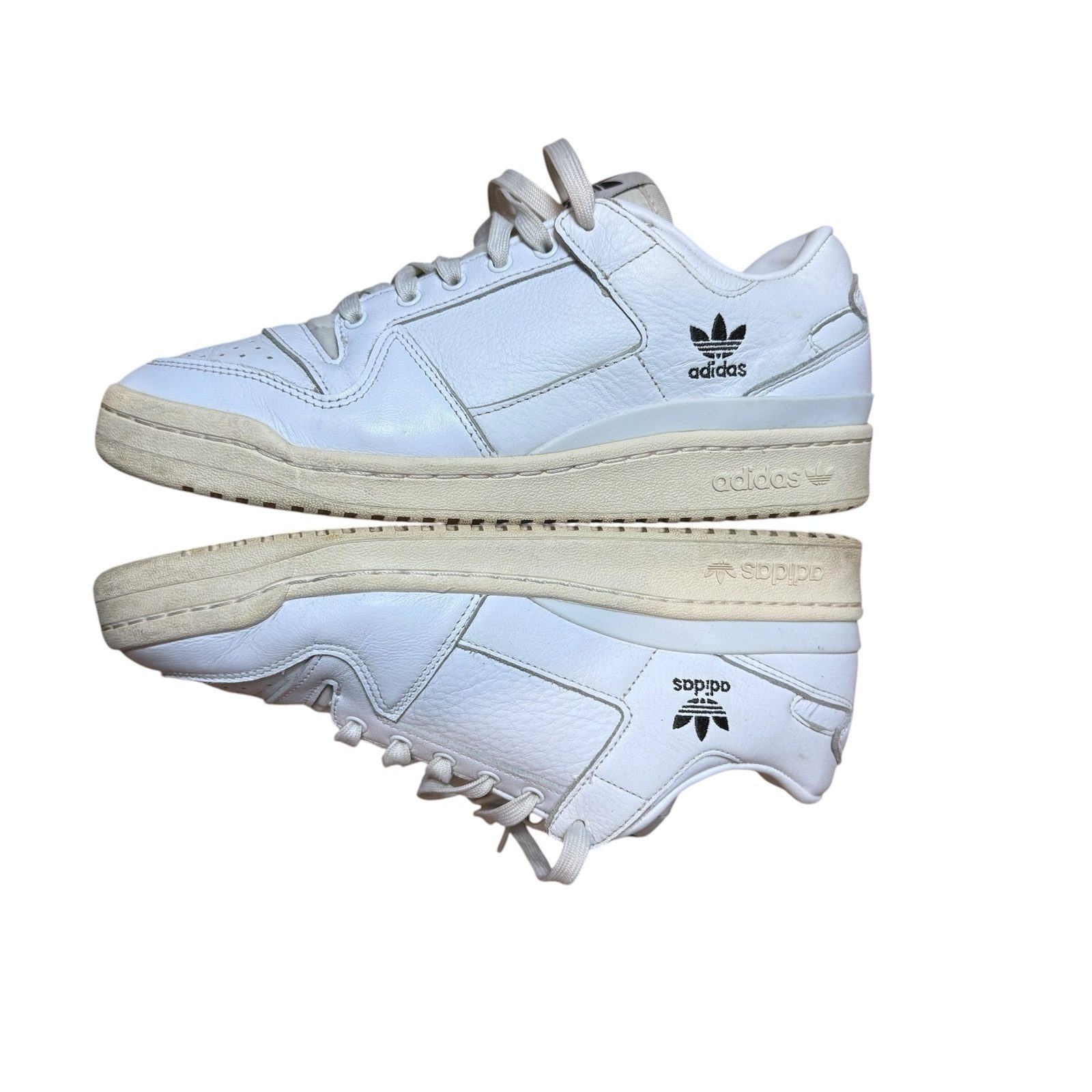 adidas Mens Forum 84 Low ADV Trainers UK 8.5 White Leather GW3180 image 2