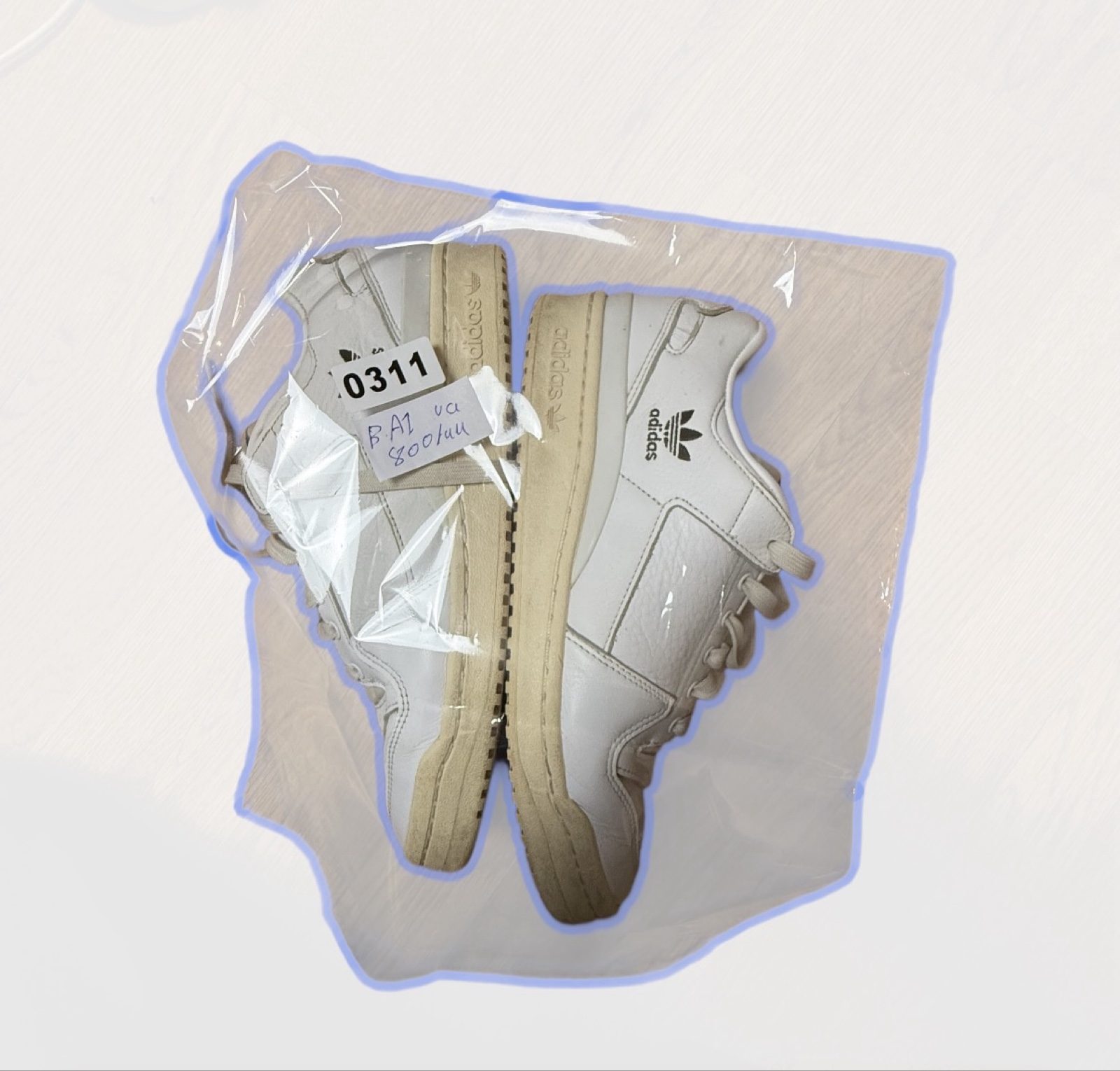 adidas Mens Forum 84 Low ADV Trainers UK 8.5 White Leather GW3180 image 9