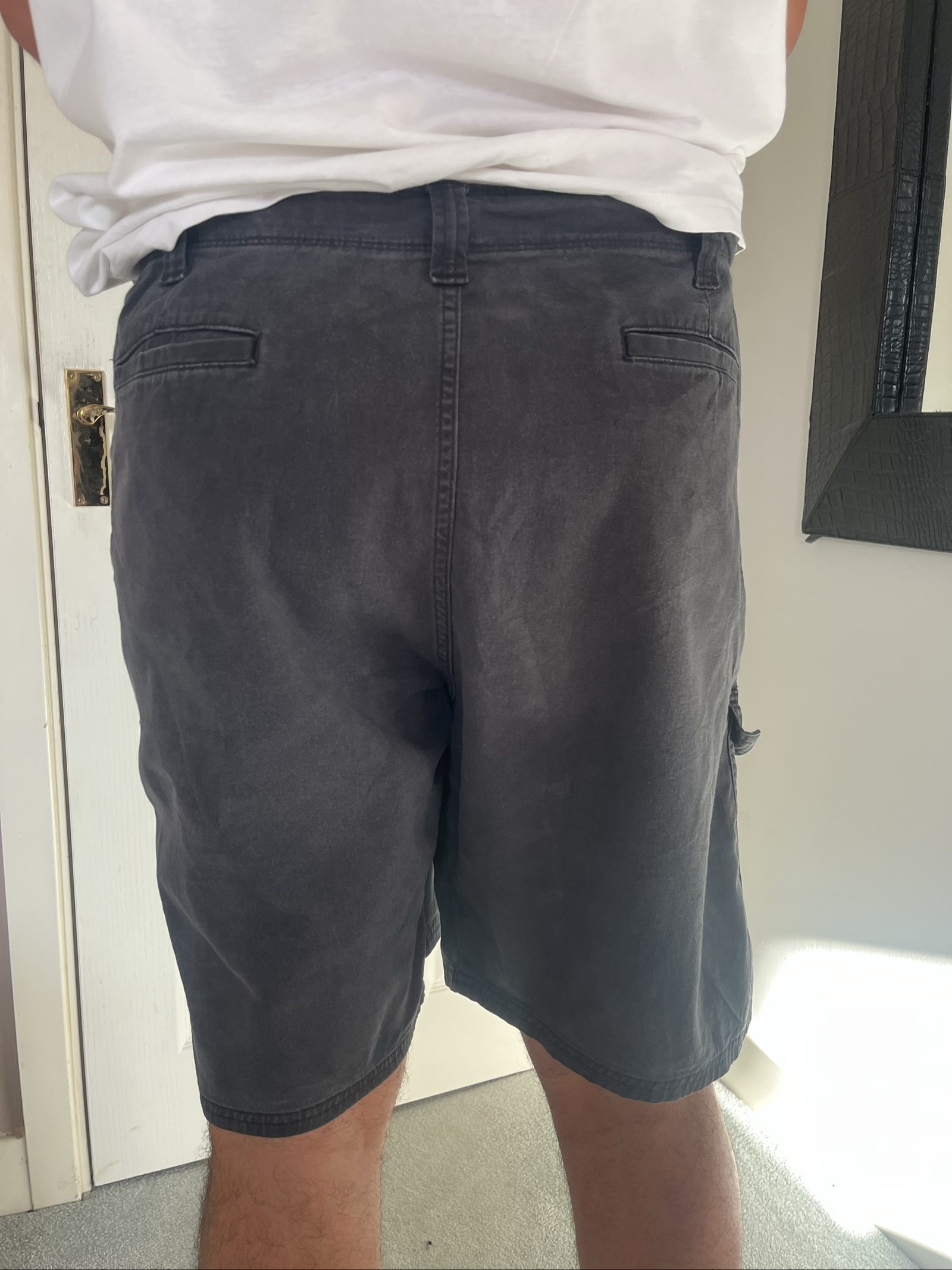 Wrangler Black Relaxed Fit Cargo Shorts L 34W image 4