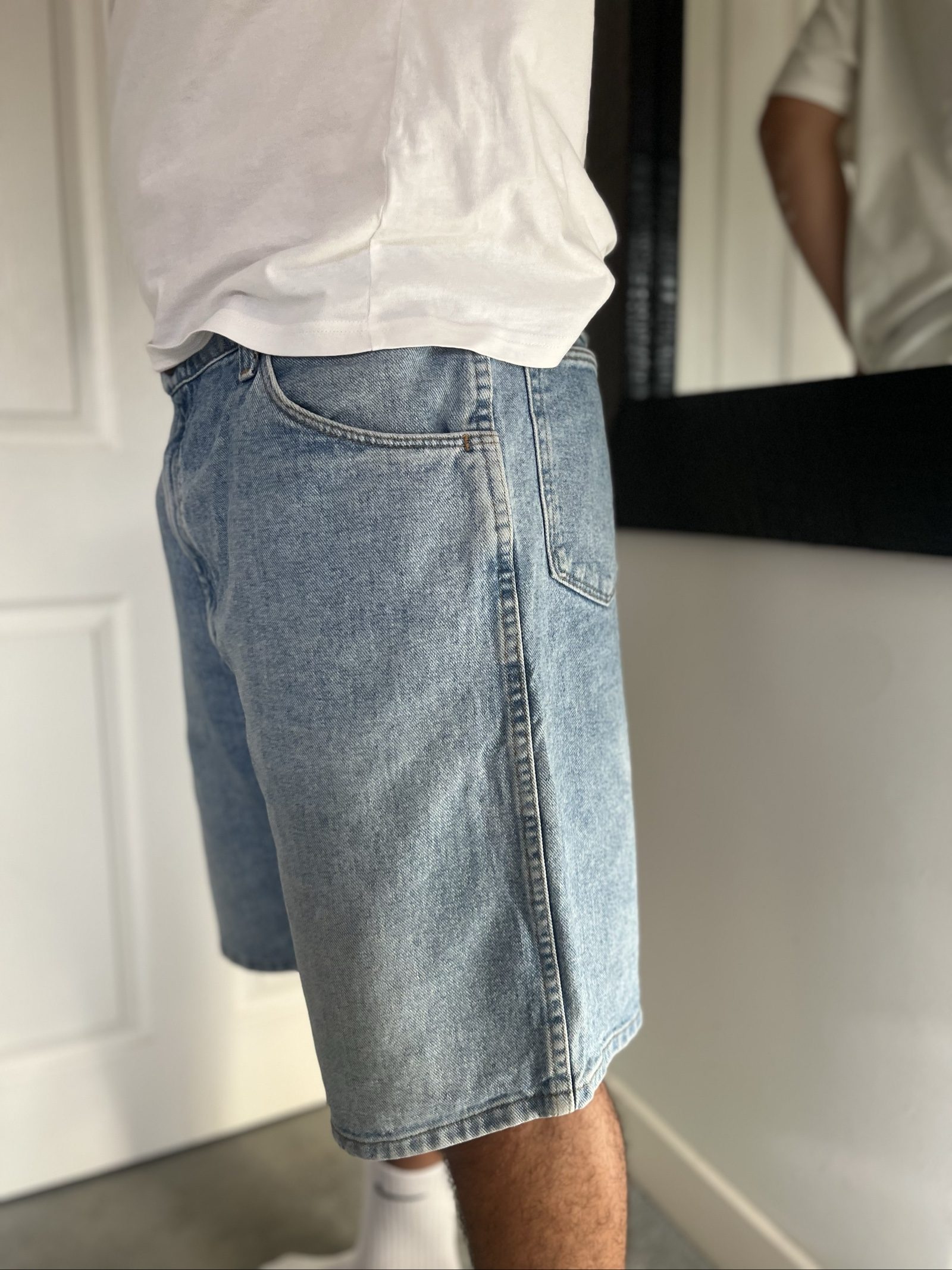 Wrangler Light Blue Denim Shorts XLarge Men's