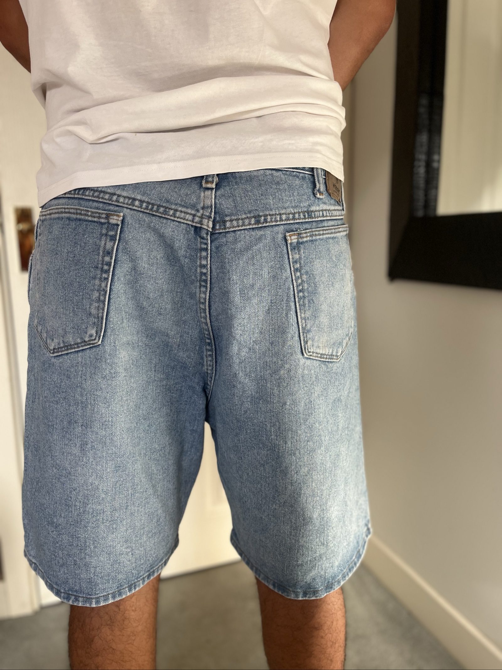 Wrangler Light Blue Denim Shorts XLarge Men's image 4