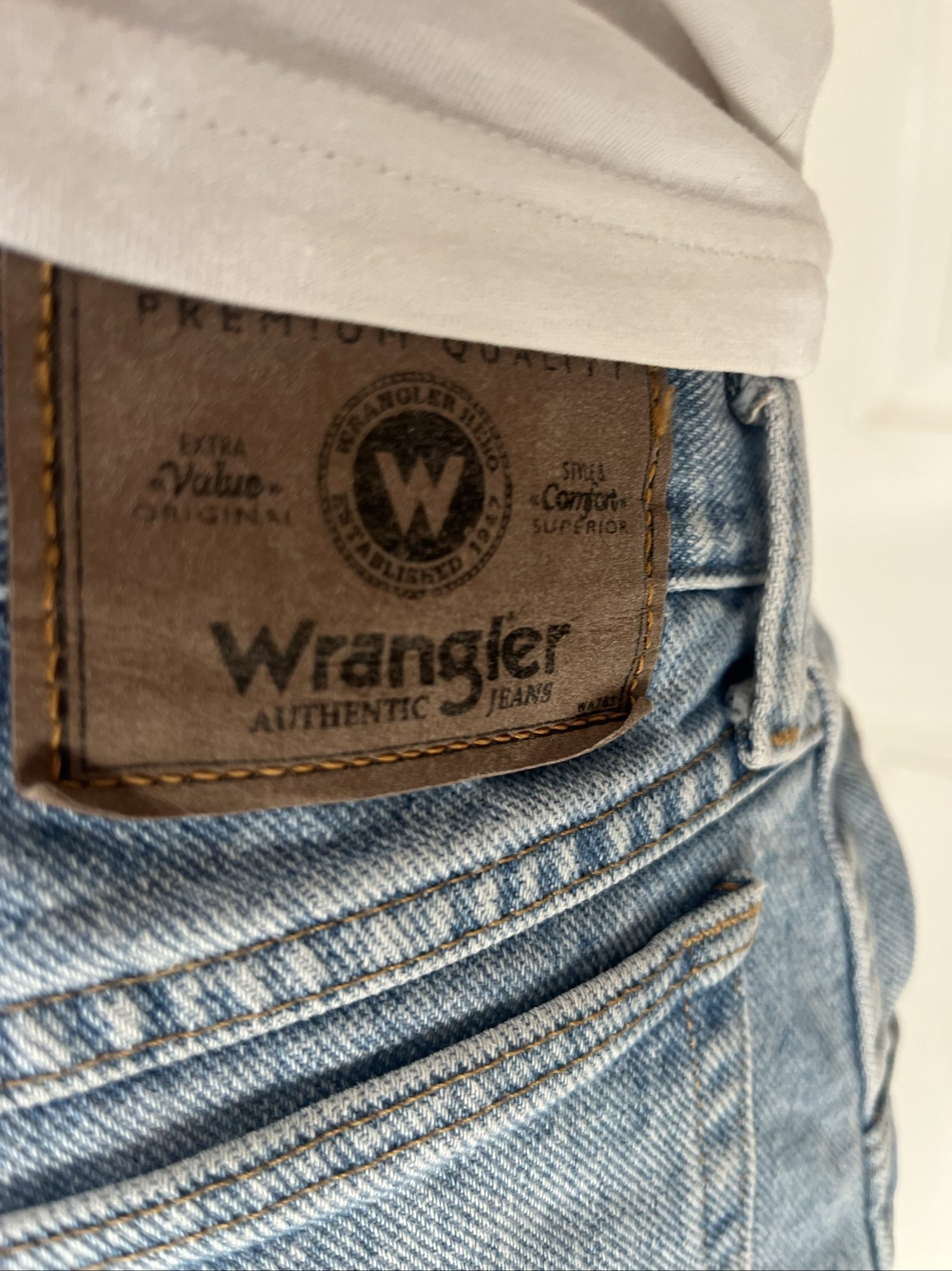 Wrangler Light Blue Denim Shorts XLarge Men's image 5