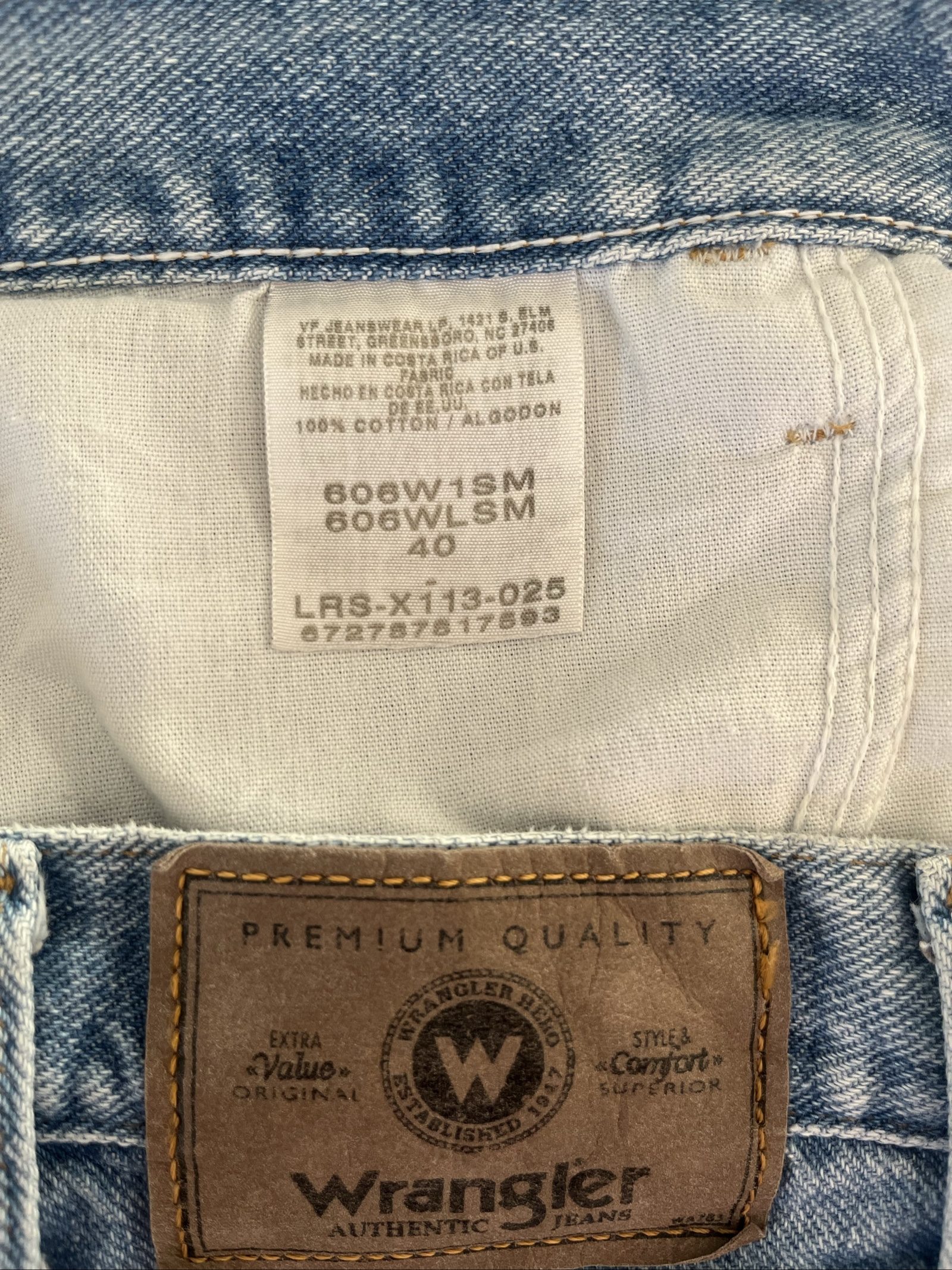 Wrangler Light Blue Denim Shorts XLarge Men's image 6