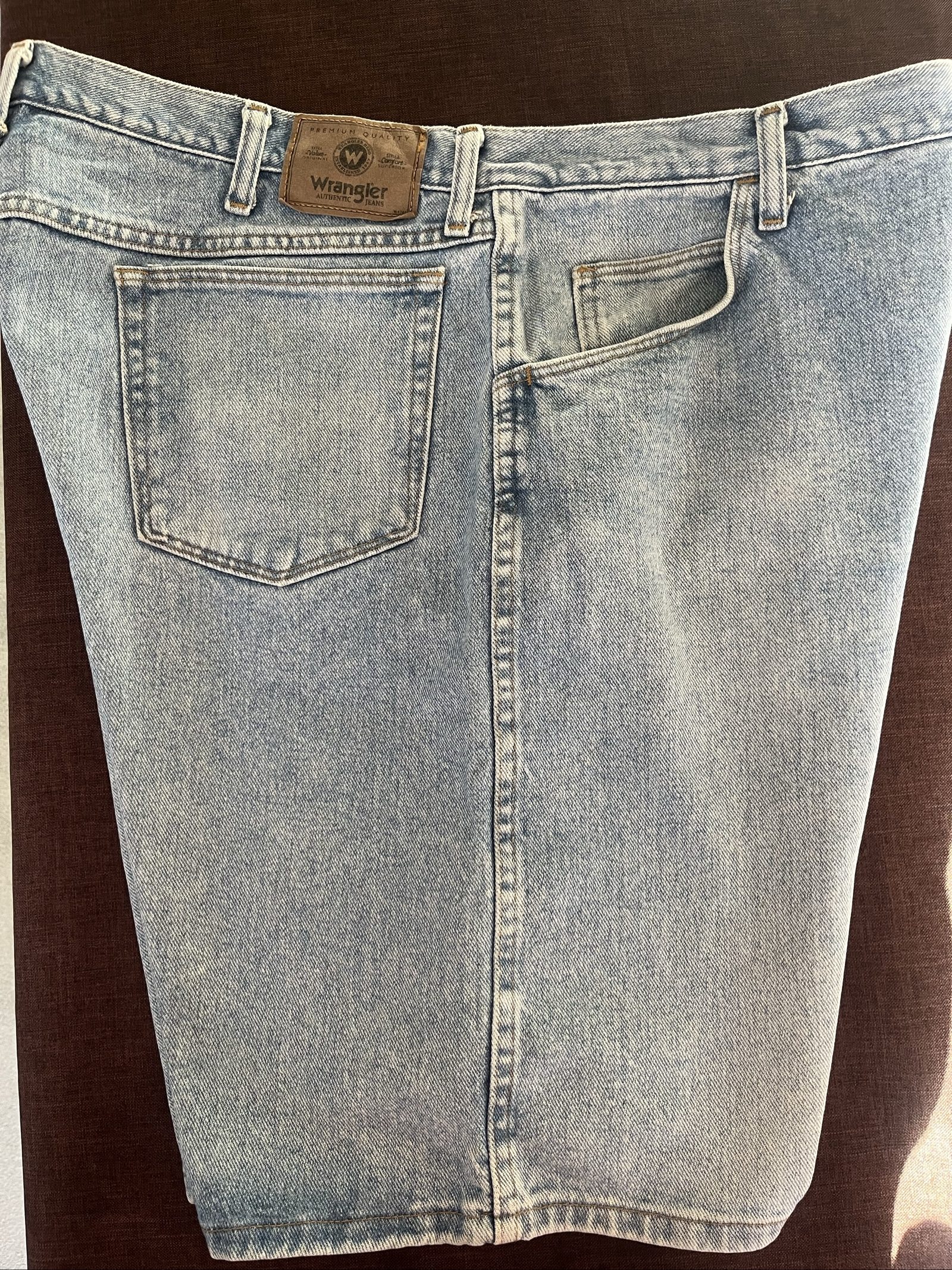 Wrangler Light Blue Denim Shorts XLarge Men's image 7