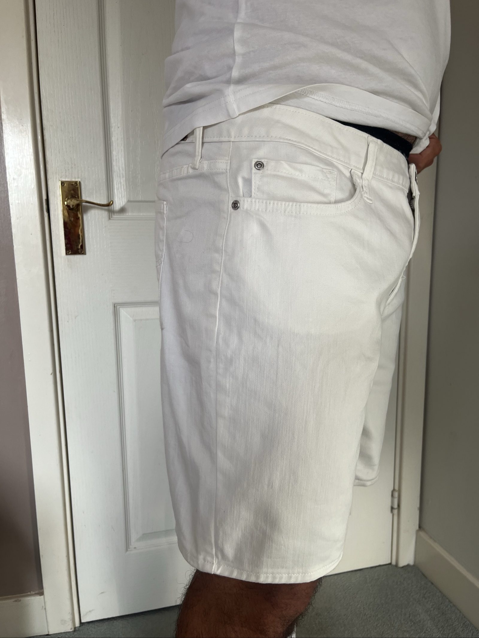 Lee White Denim Shorts 20 Medium Premium Quality image 3