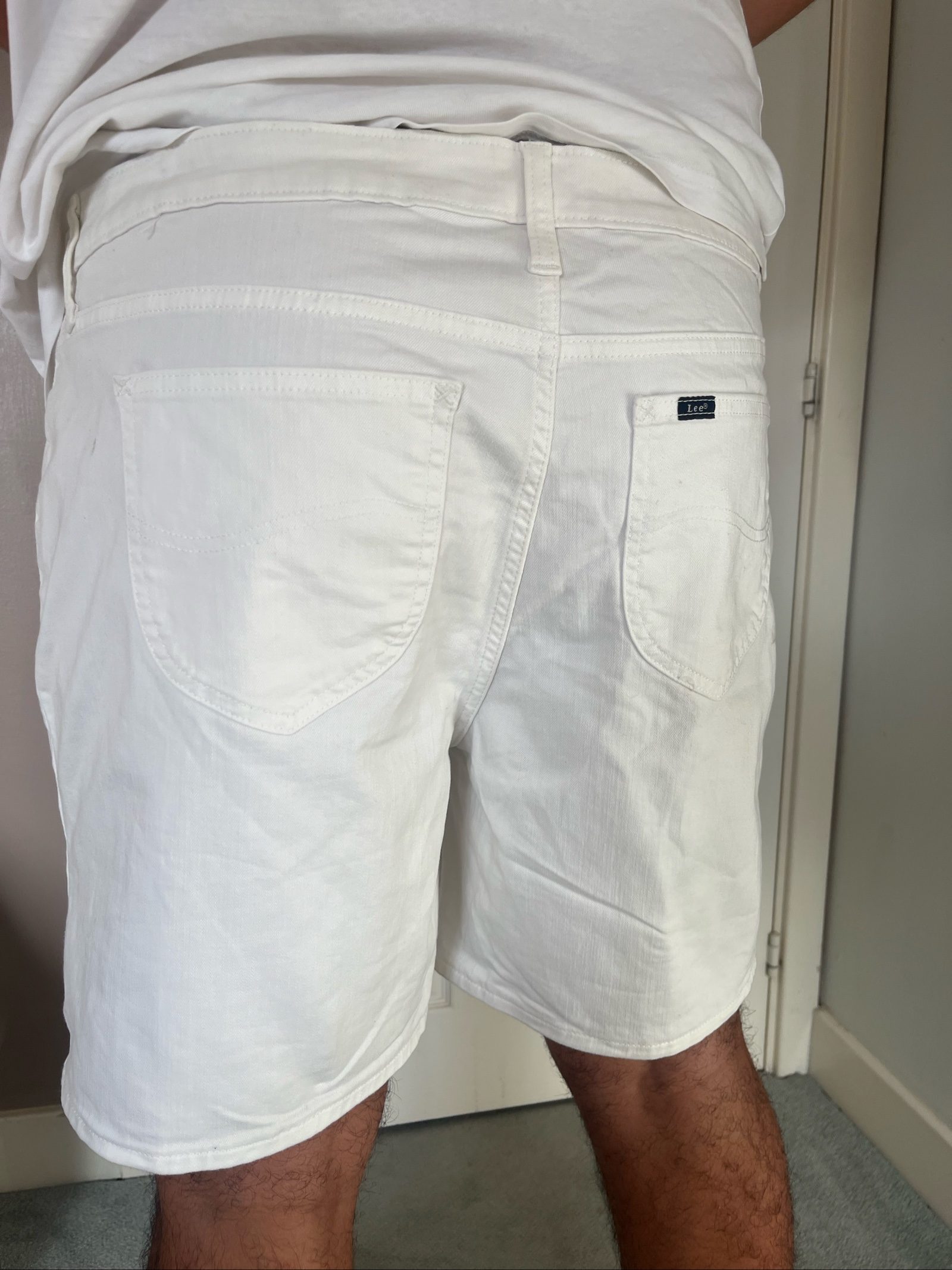 Lee White Denim Shorts 20 Medium Premium Quality image 4
