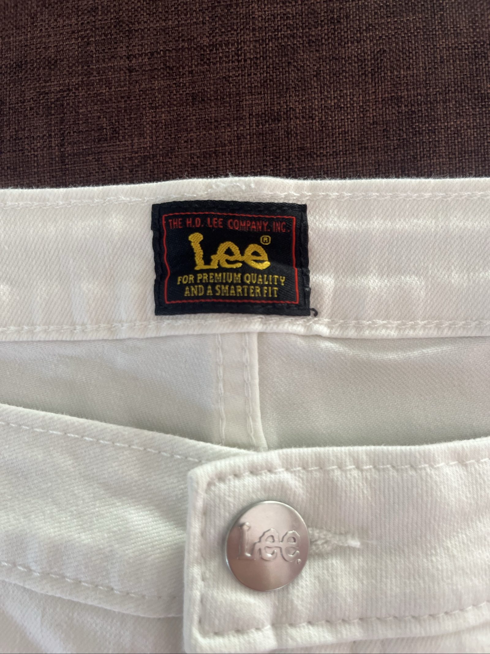 Lee White Denim Shorts 20 Medium Premium Quality image 5