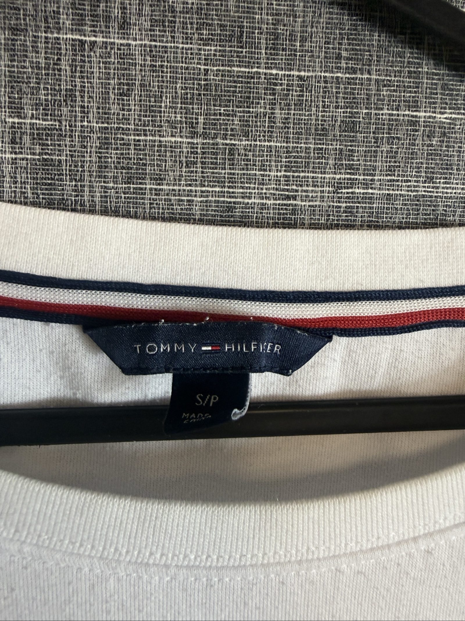 Tommy Hilfiger Women’s White Crew Neck Sweatshirt Small Multicolour Logo image 3