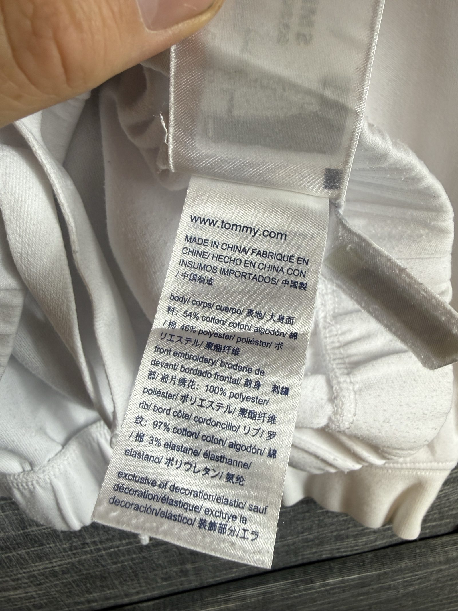 Tommy Hilfiger Women’s White Crew Neck Sweatshirt Small Multicolour Logo image 5