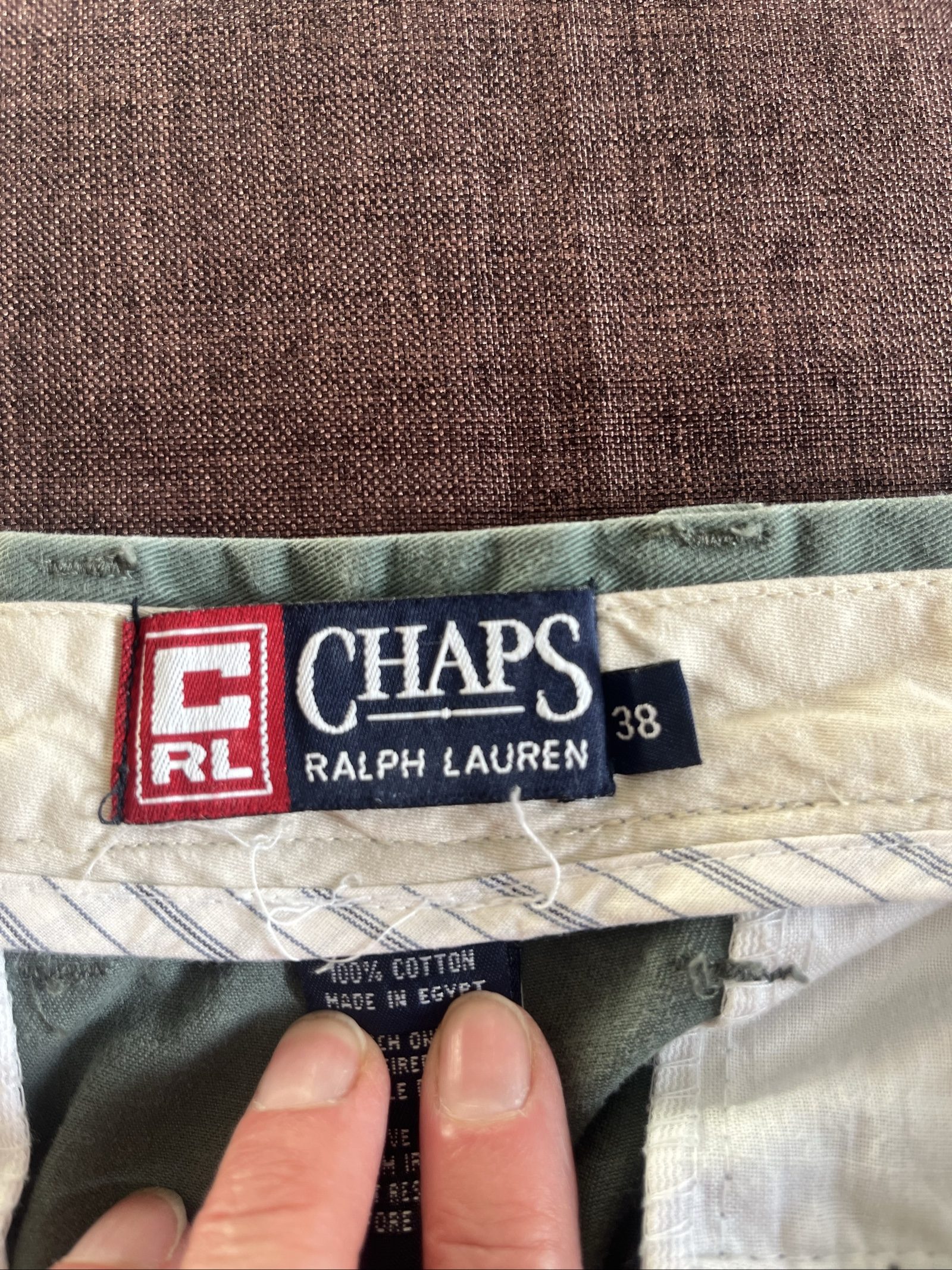 Chaps Ralph Lauren Green Cotton Shorts 38 image 5