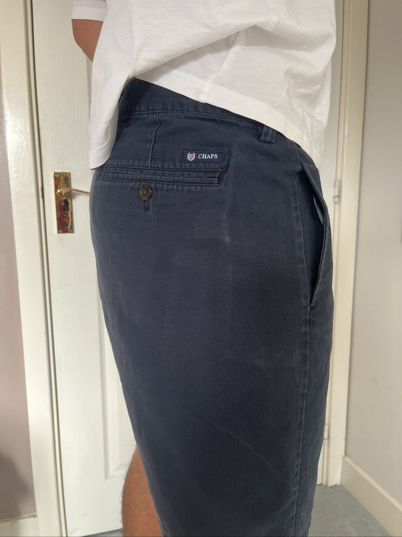 Chaps Navy Cotton Shorts Size 42 Men's Comfort Fit