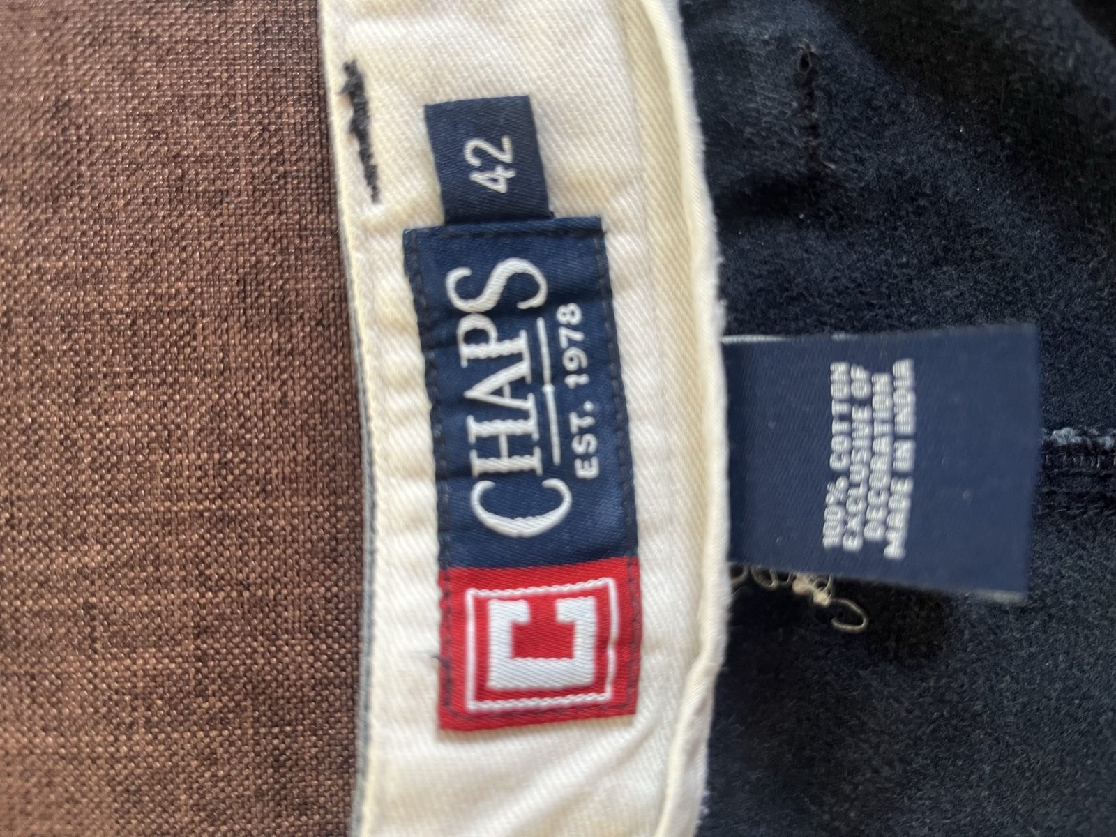 Chaps Navy Cotton Shorts Size 42 Men's Comfort Fit image 5