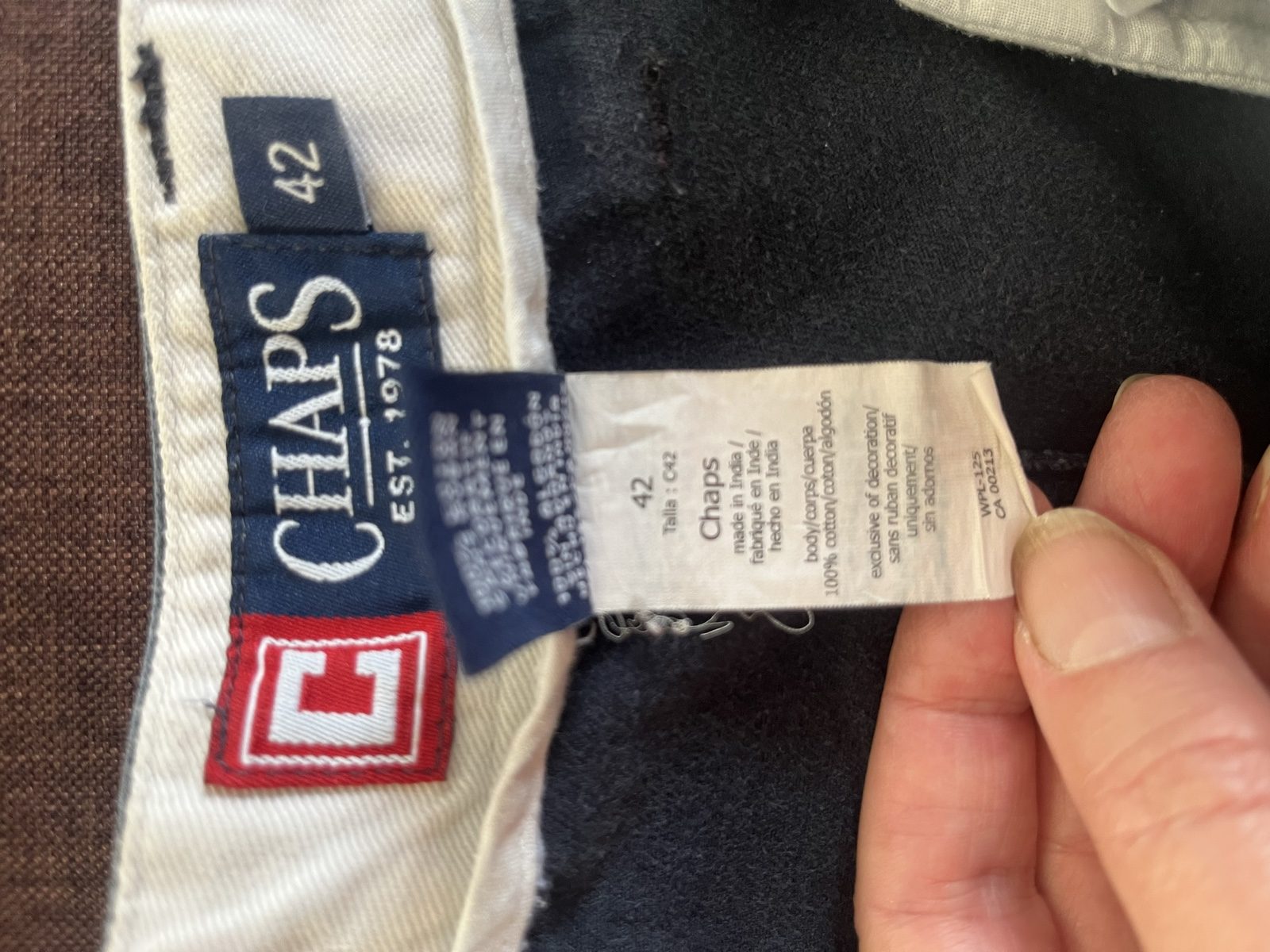 Chaps Navy Cotton Shorts Size 42 Men's Comfort Fit image 6