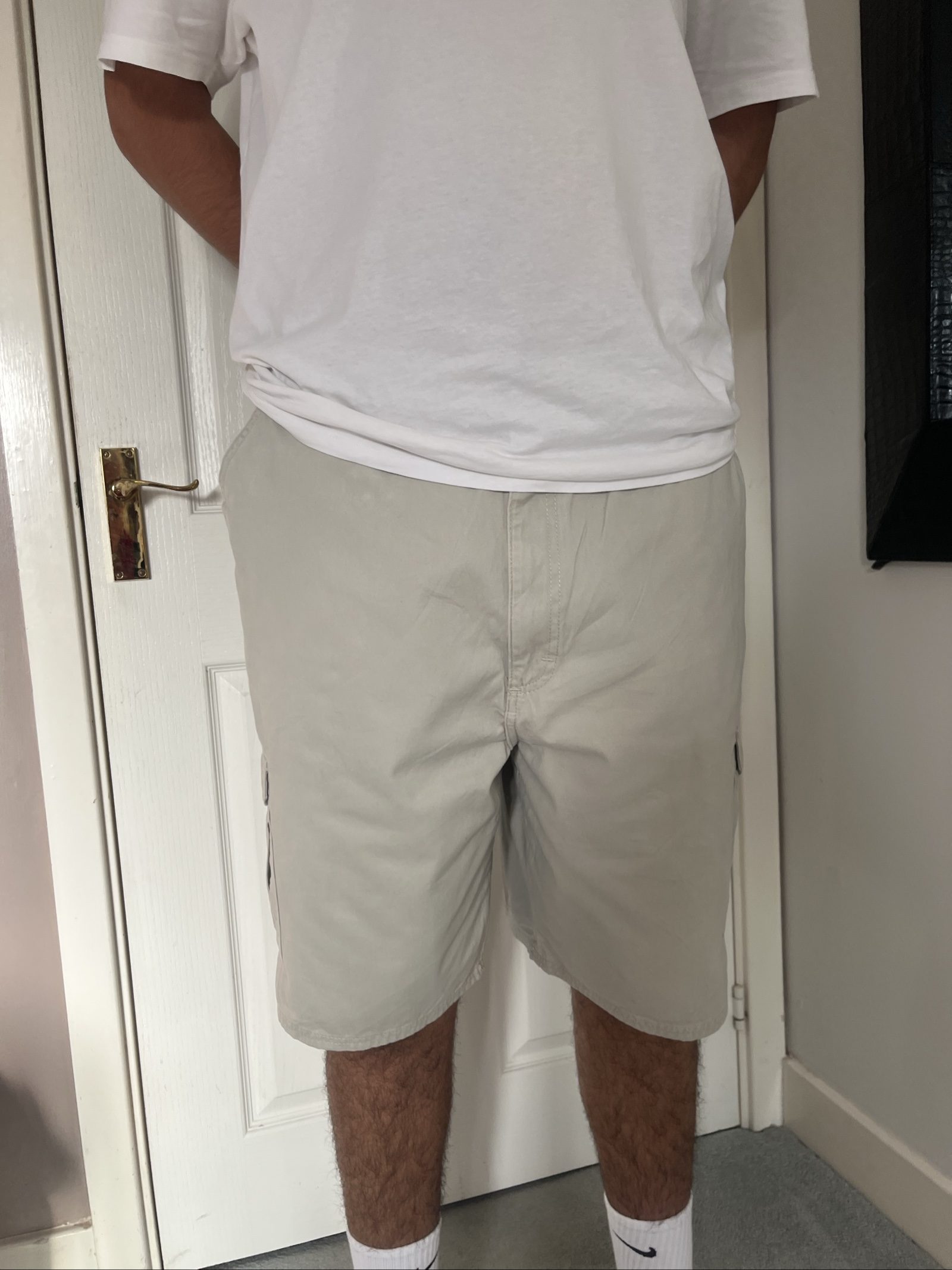 Wrangler Beige Cargo Shorts Large Men's Cotton image 2