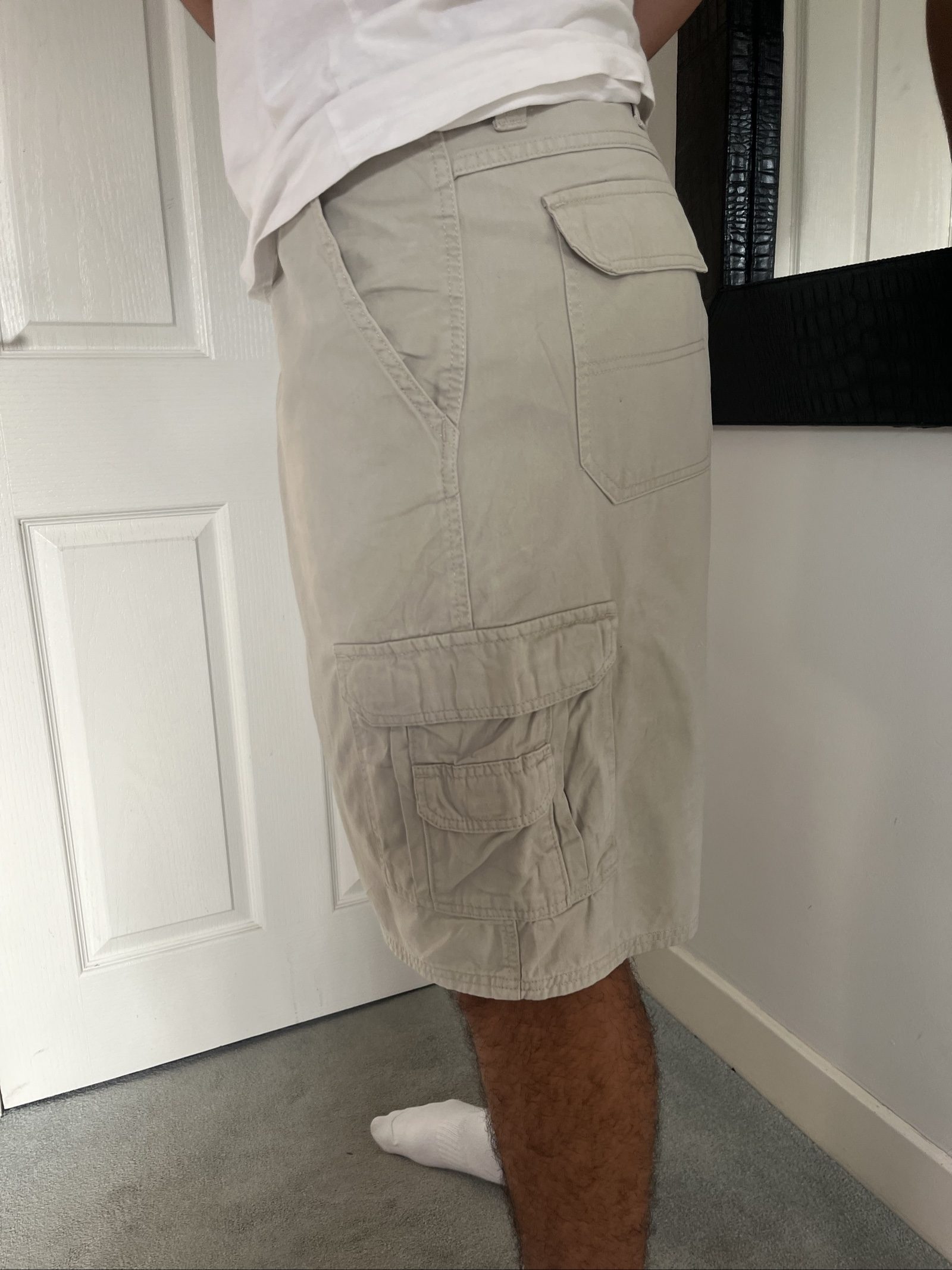 Wrangler Beige Cargo Shorts Large Men's Cotton image 3