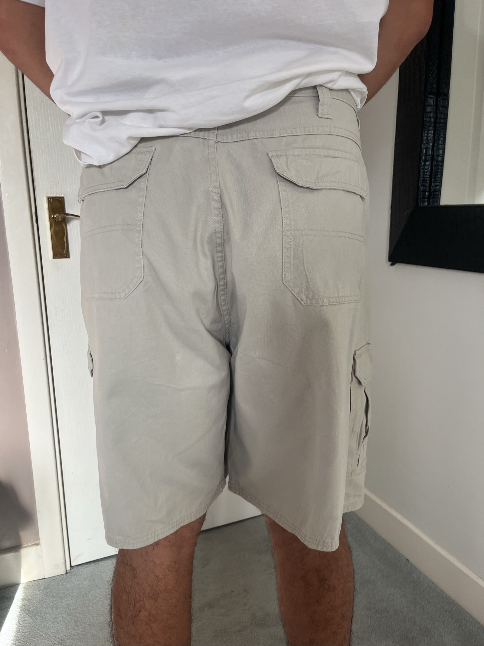 Wrangler Beige Cargo Shorts Large Men's Cotton image 4