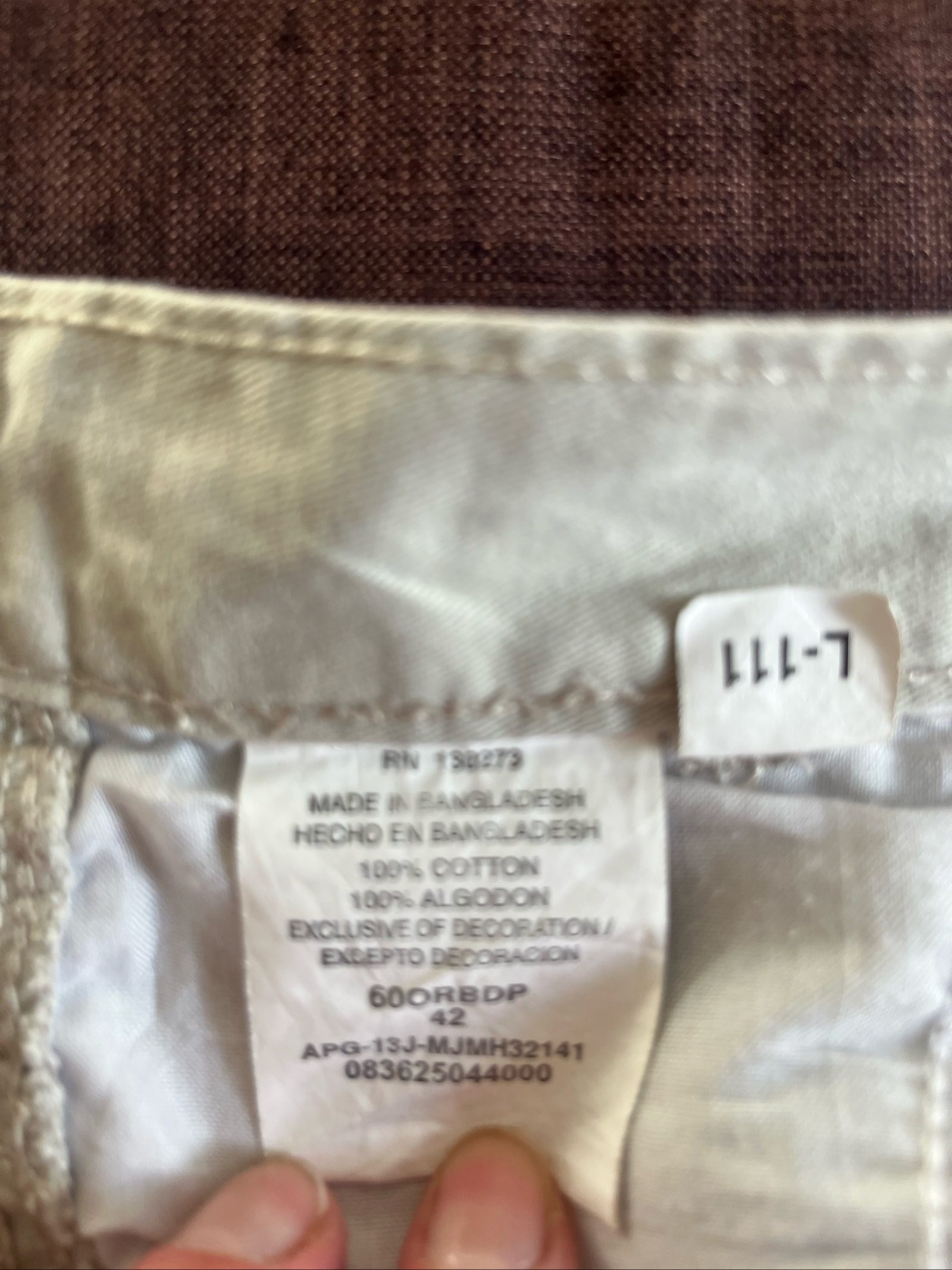 Wrangler Beige Cargo Shorts Large Men's Cotton image 6