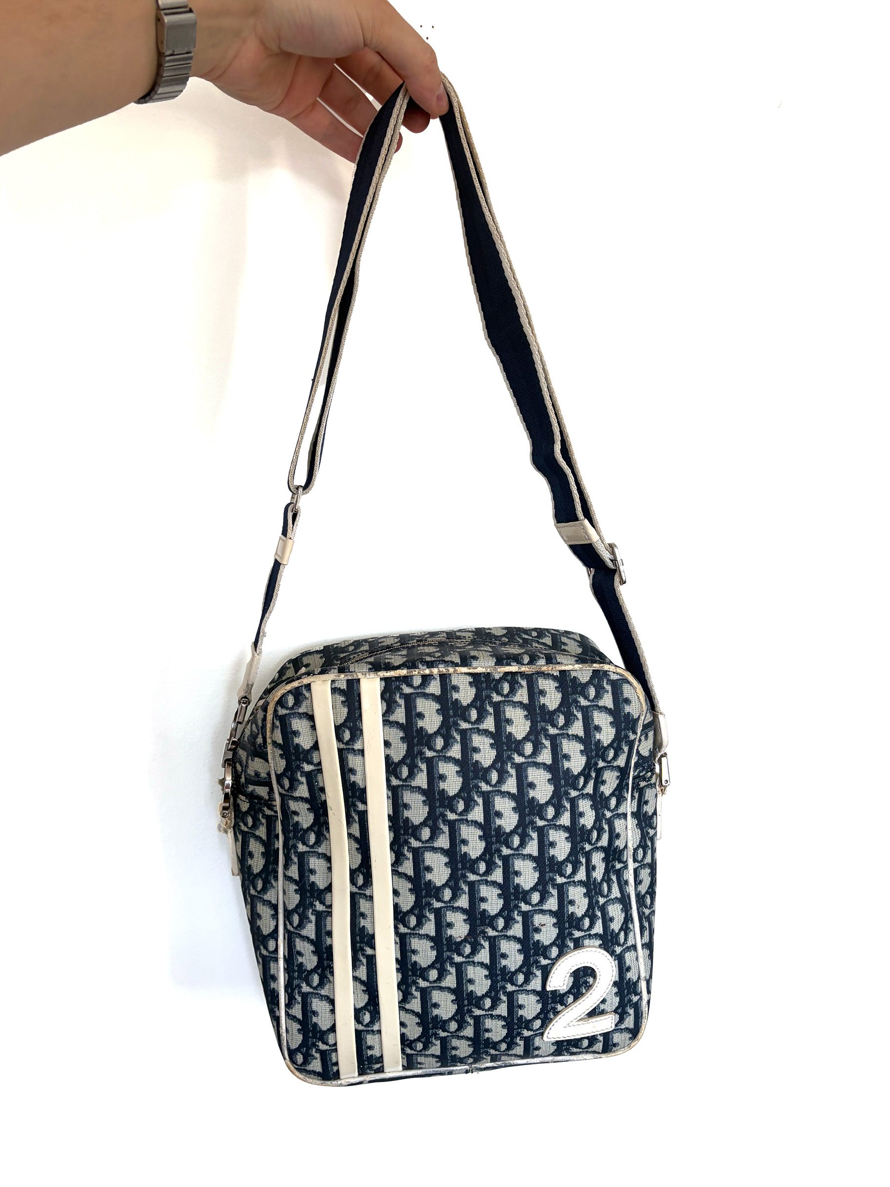 Christian Dior '1' Navy Trotter Monogram Crossbody Bag image 2