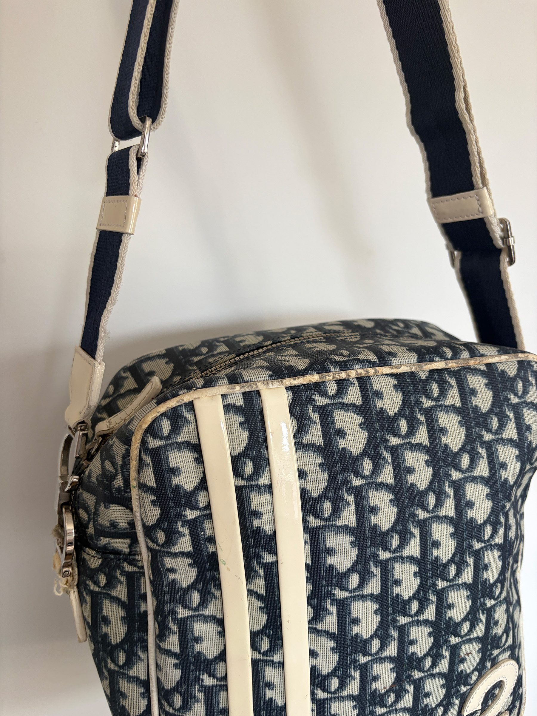 Christian Dior '1' Navy Trotter Monogram Crossbody Bag image 6