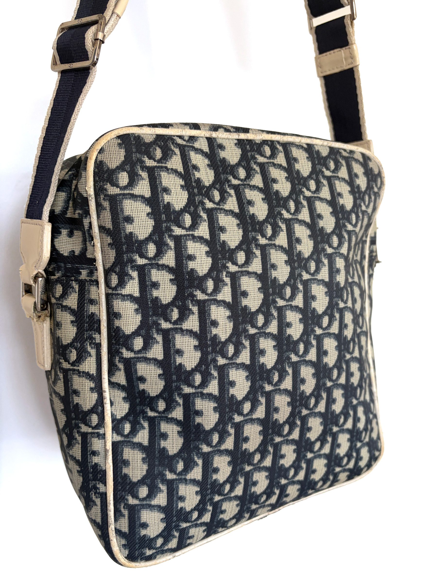 Christian Dior '1' Navy Trotter Monogram Crossbody Bag image 7