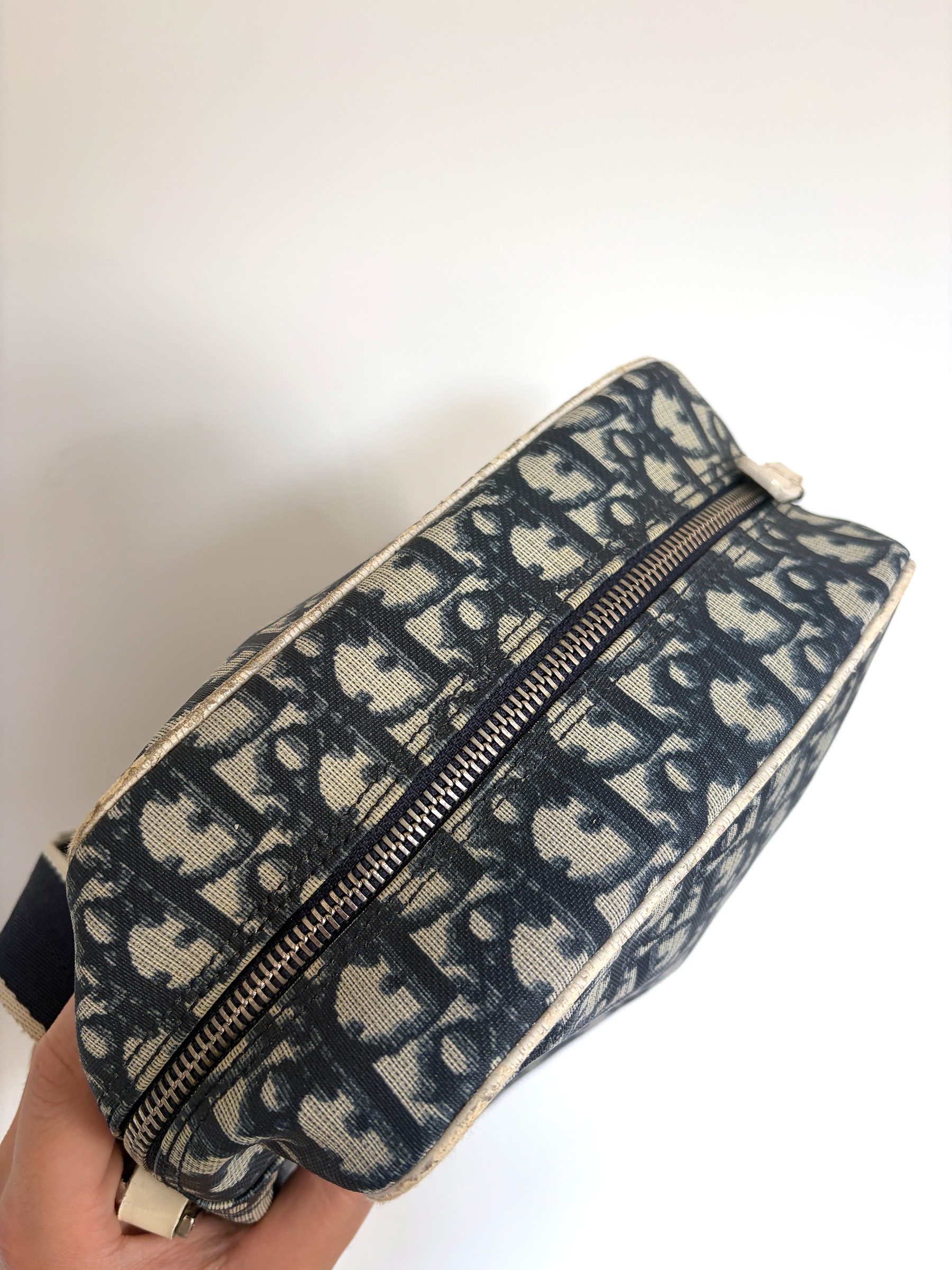 Christian Dior '1' Navy Trotter Monogram Crossbody Bag image 8
