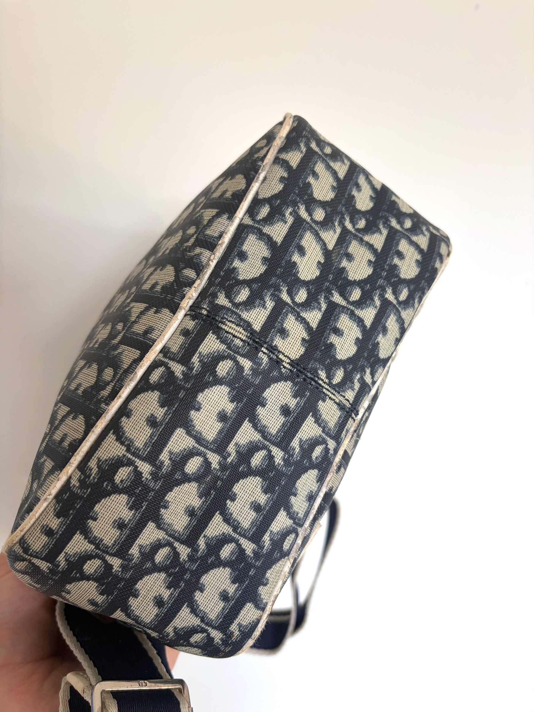 Christian Dior '1' Navy Trotter Monogram Crossbody Bag image 9