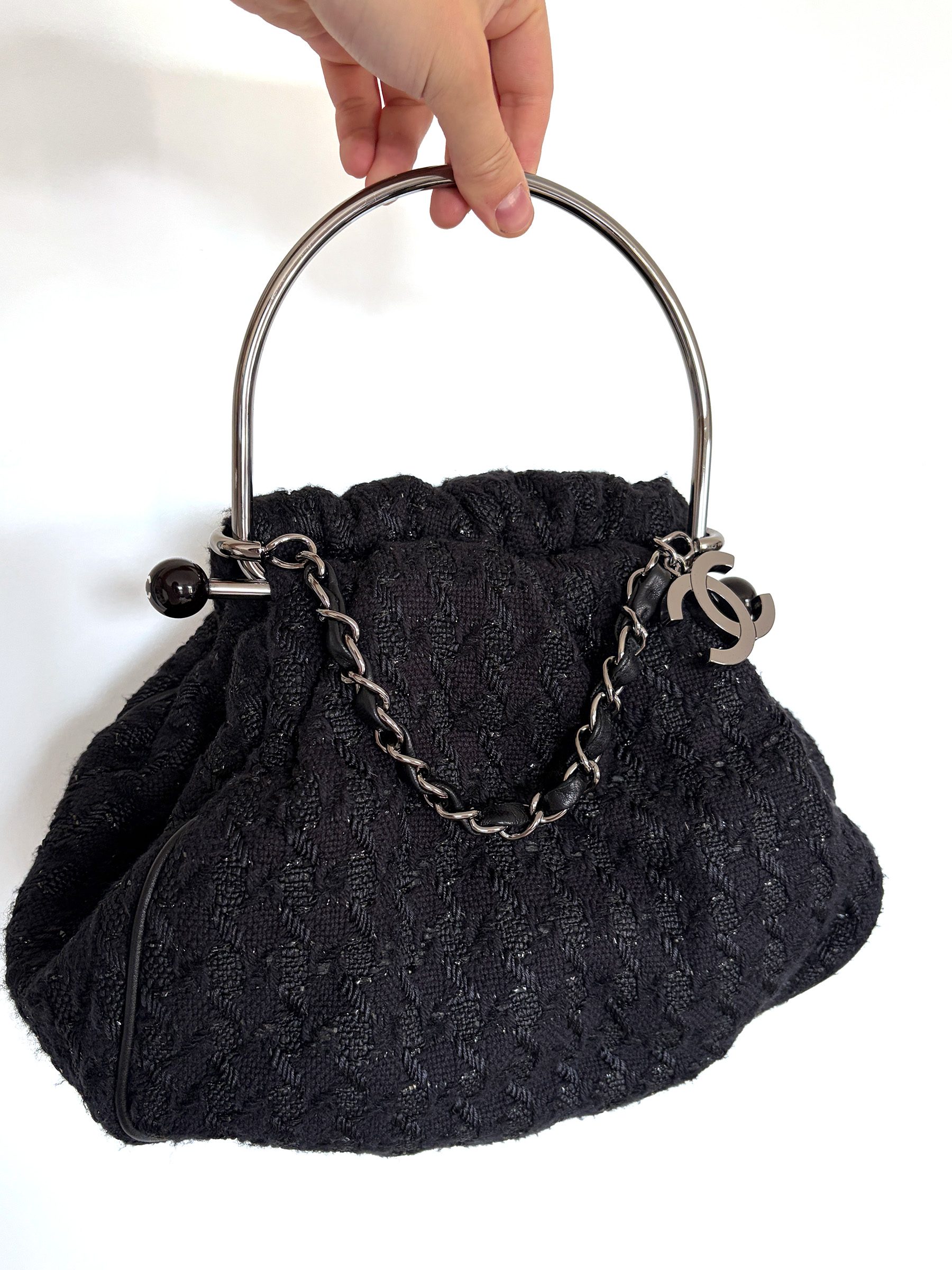 2005 Chanel Tweed Handbag image 8