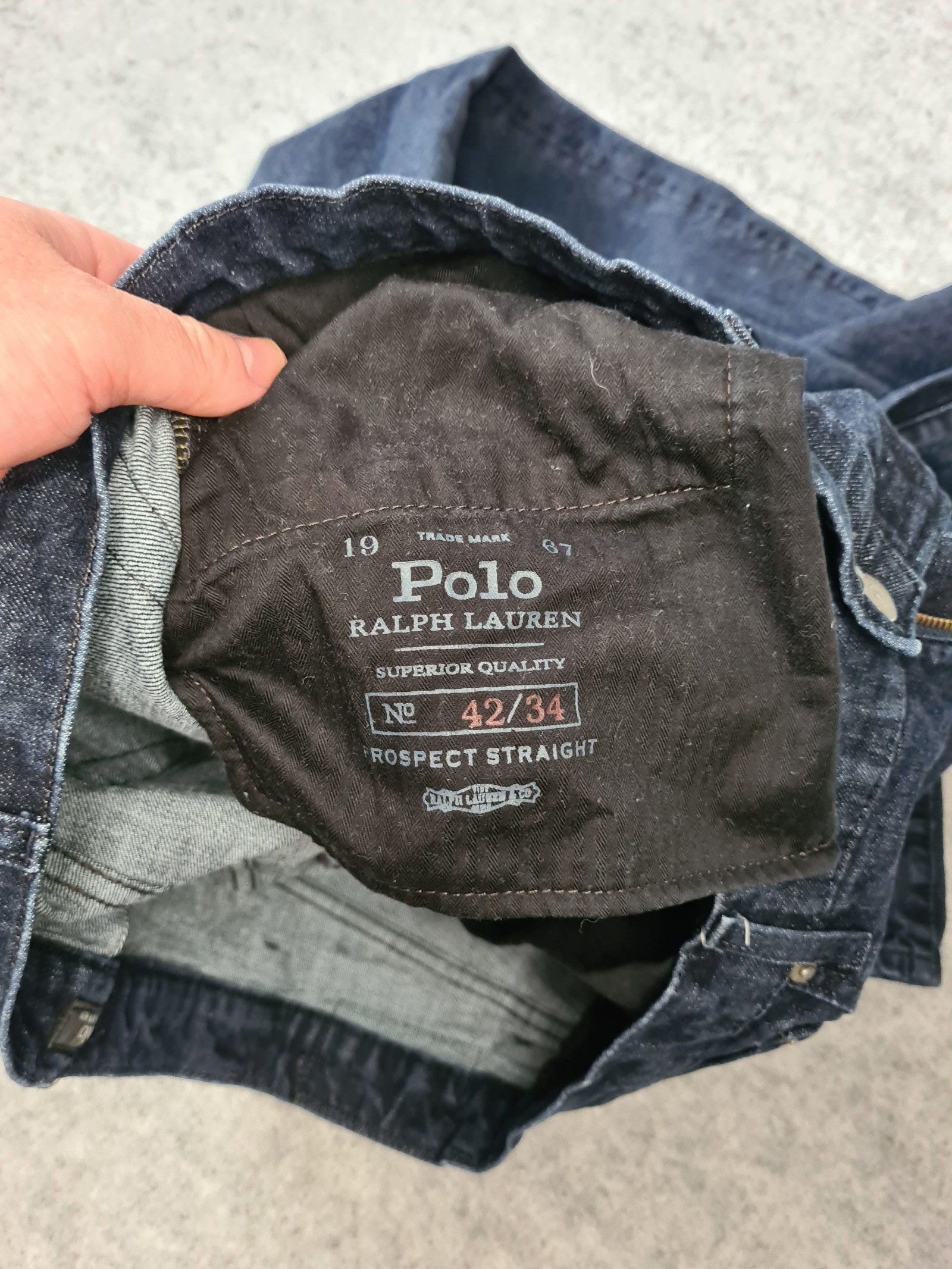 Polo Ralph Lauren Prospect Straight Blue Jeans W42 L34 1171 image 5