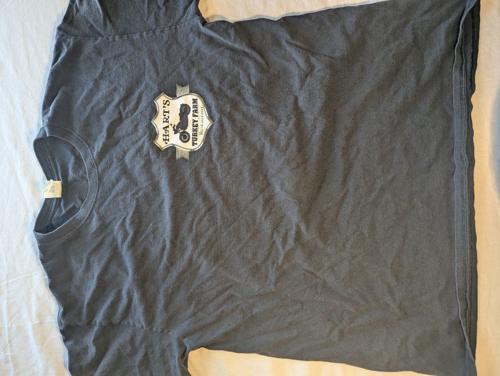 Hart's Turkey Farm Navy Blue Motorcycle Week Graphic T-Shirt Large