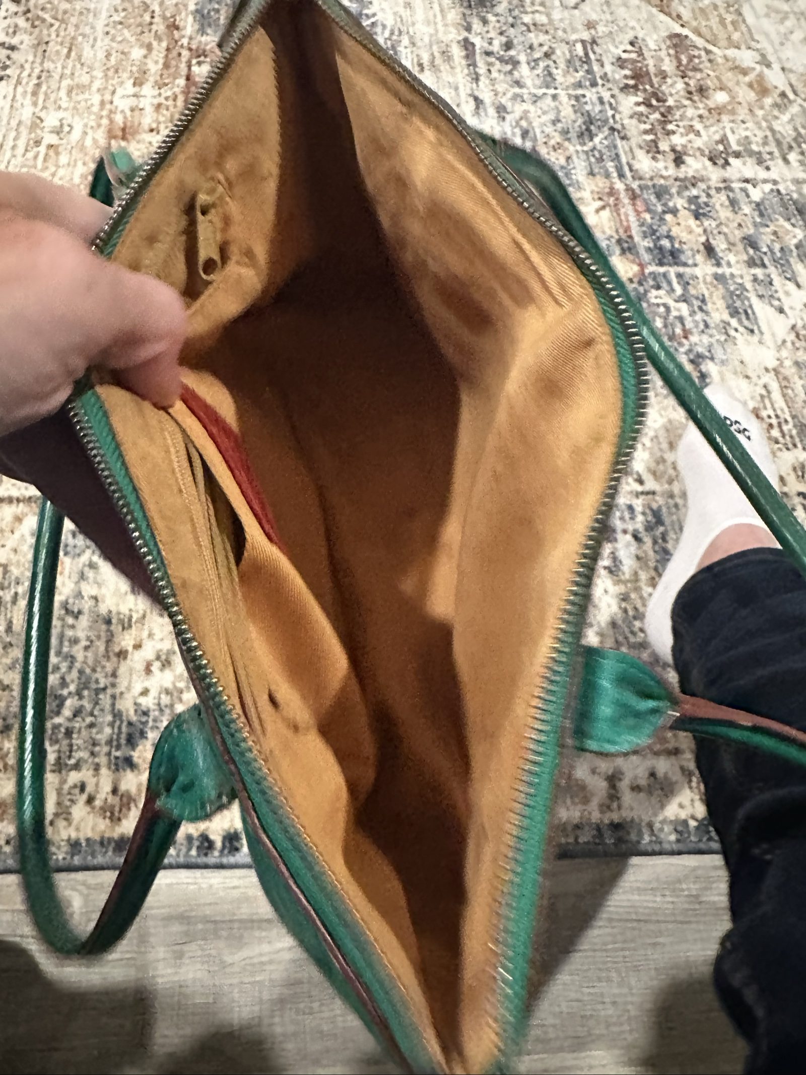 hobo teal leather shoulder bag one size image 2