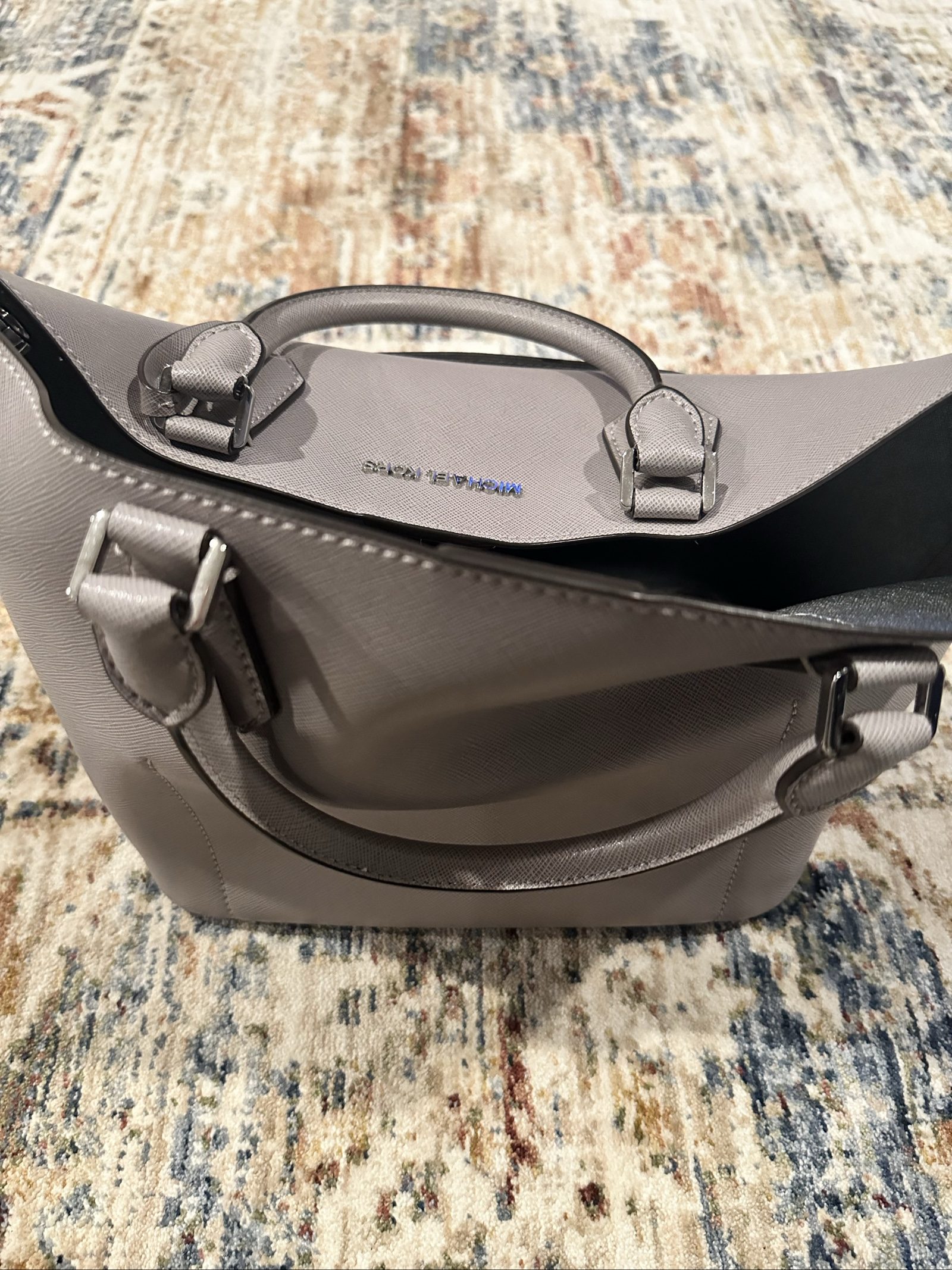 michael kors grey tote handbag image 7