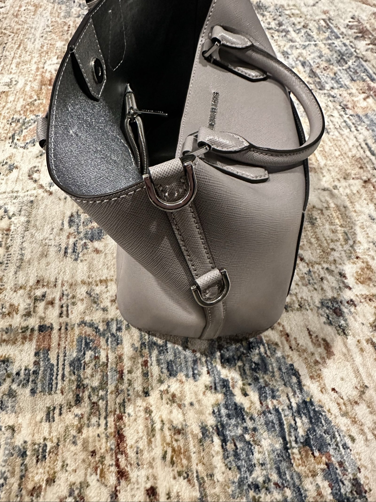 michael kors grey tote handbag image 9
