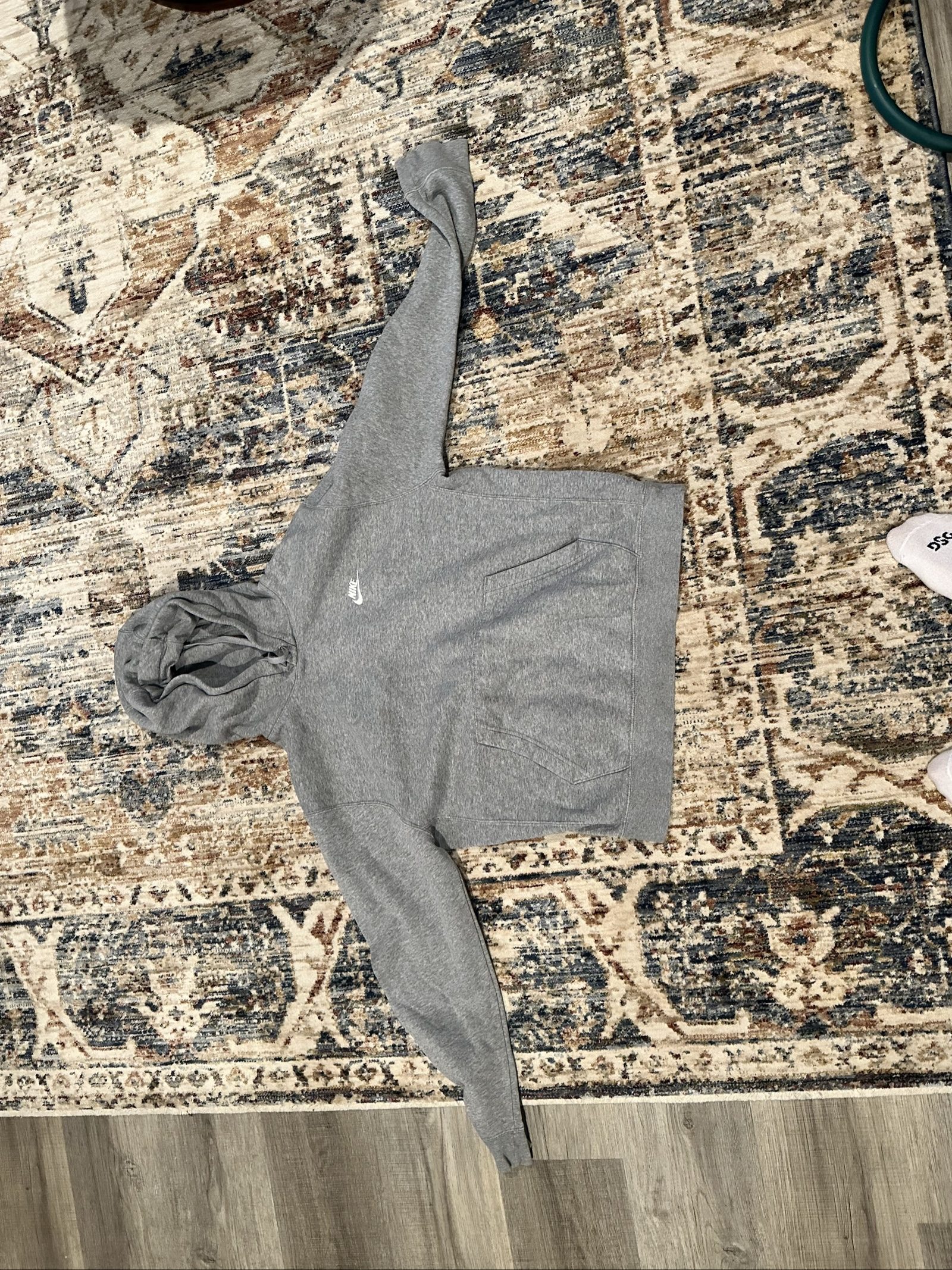nike grey hoodie 21in fast ship image 3