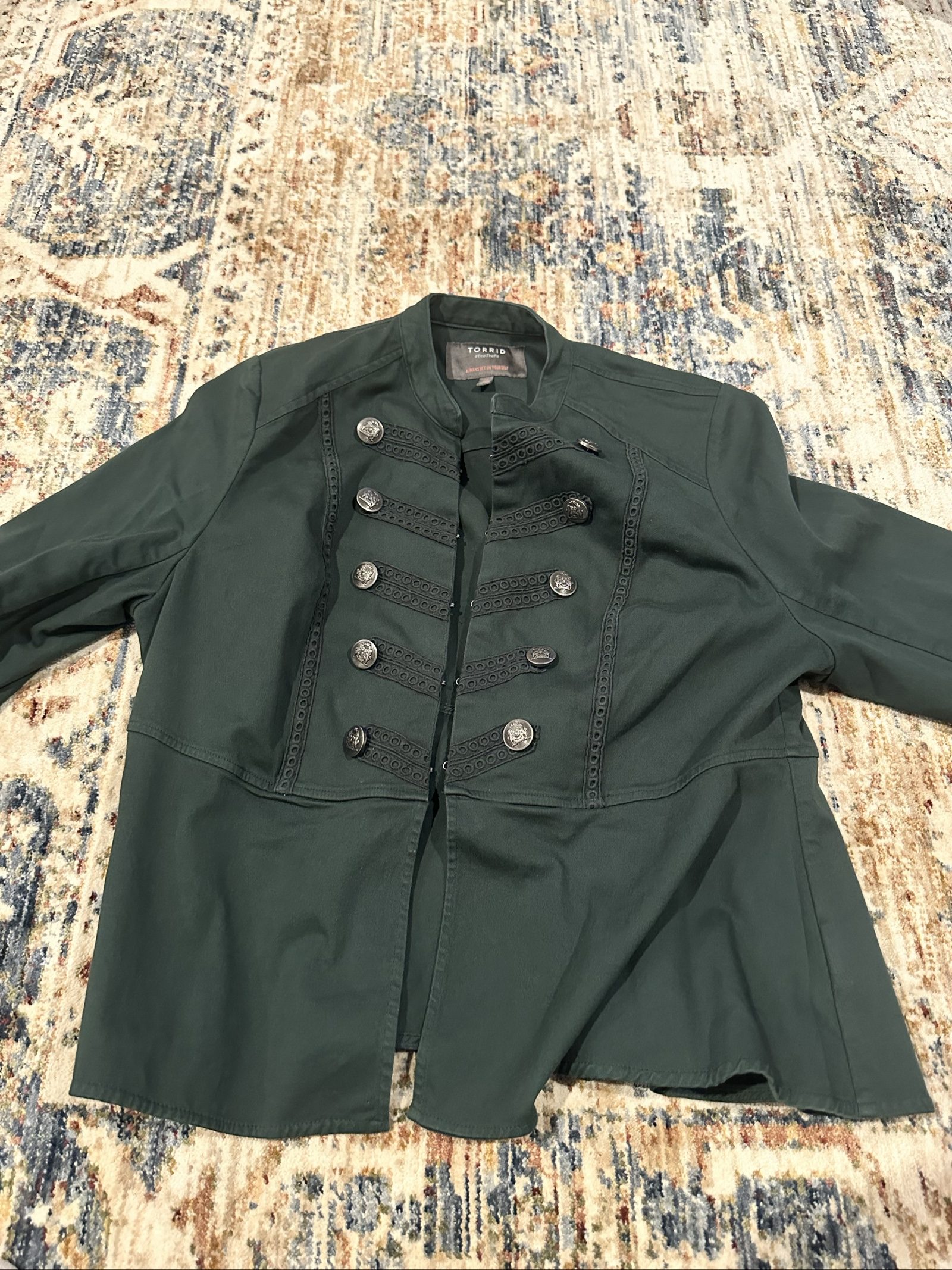 torrid dark green military jacket 00