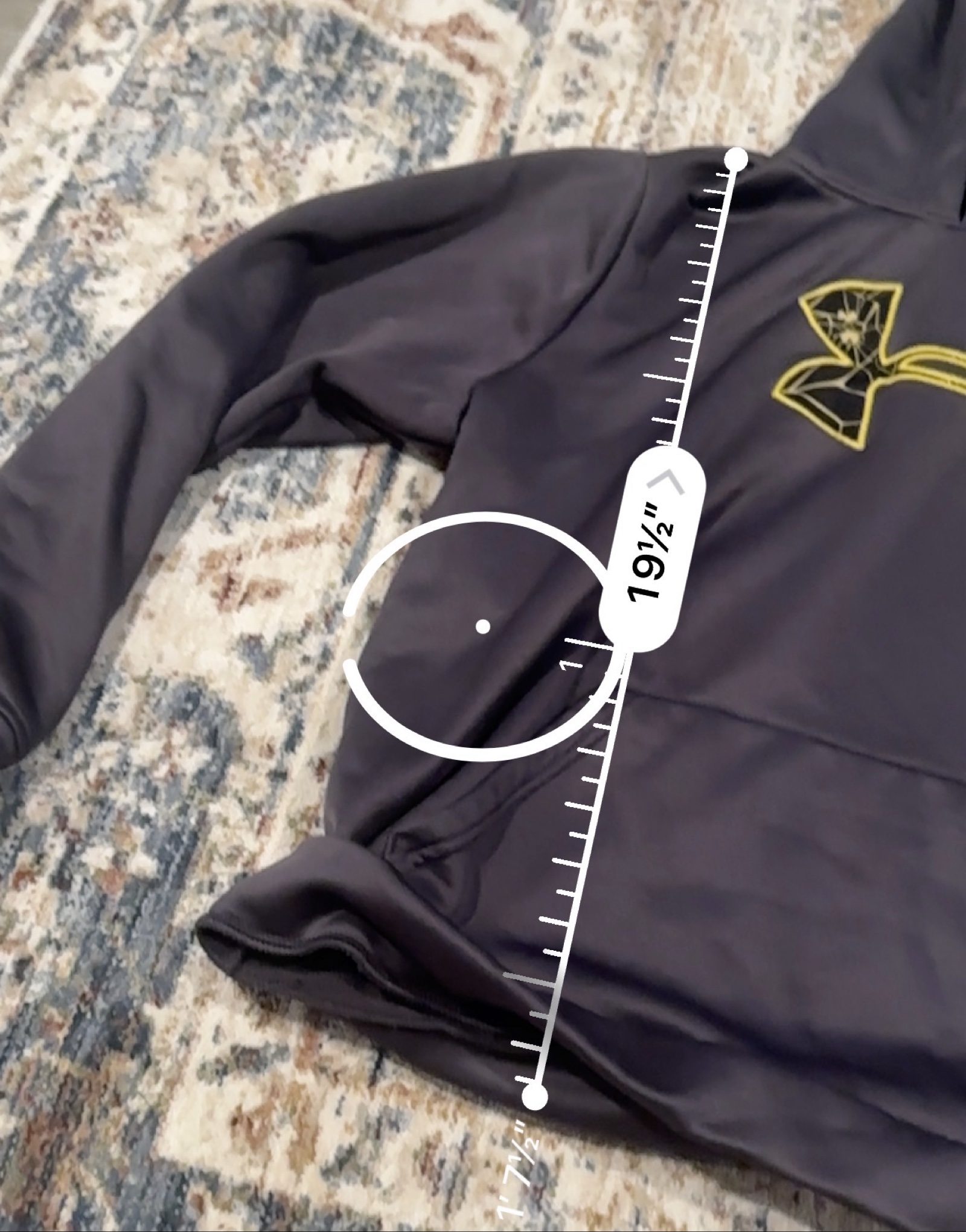 under armour charcoal hoodie kids m image 4