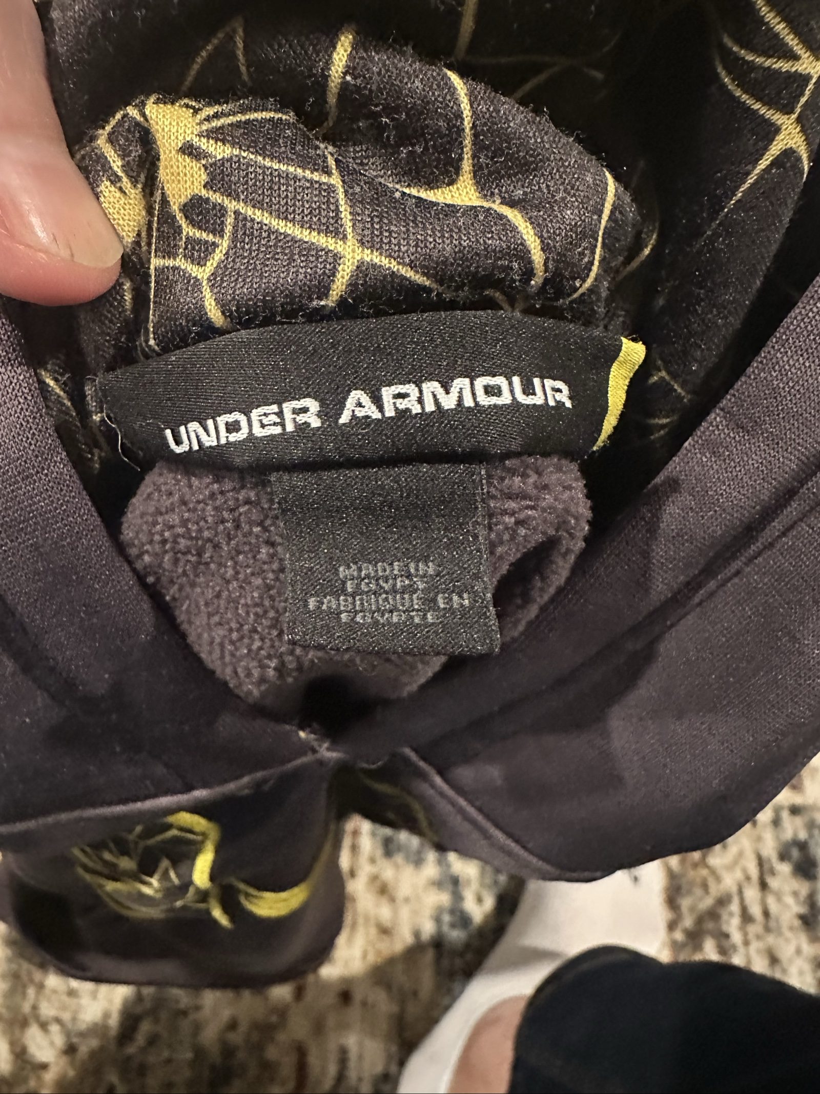 under armour charcoal hoodie kids m image 6
