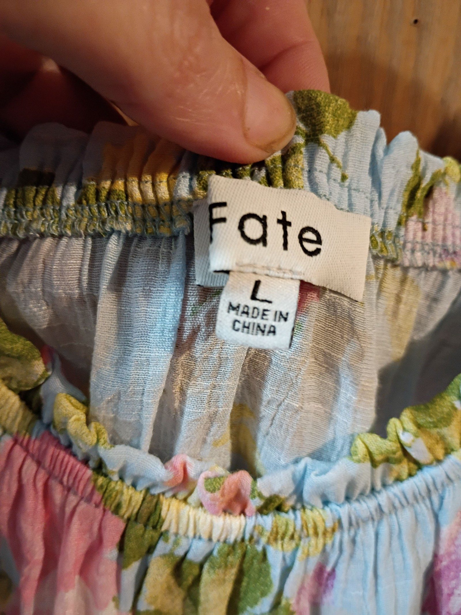Fate Women's Blue Multi Floral Ruffle Sleeve Top Large image 2