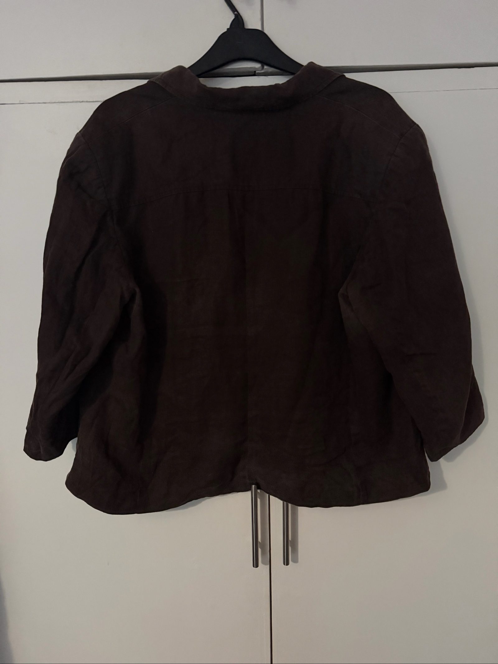 Lauren Ralph Lauren Brown Linen Blazer 18W uk20-22 image 2
