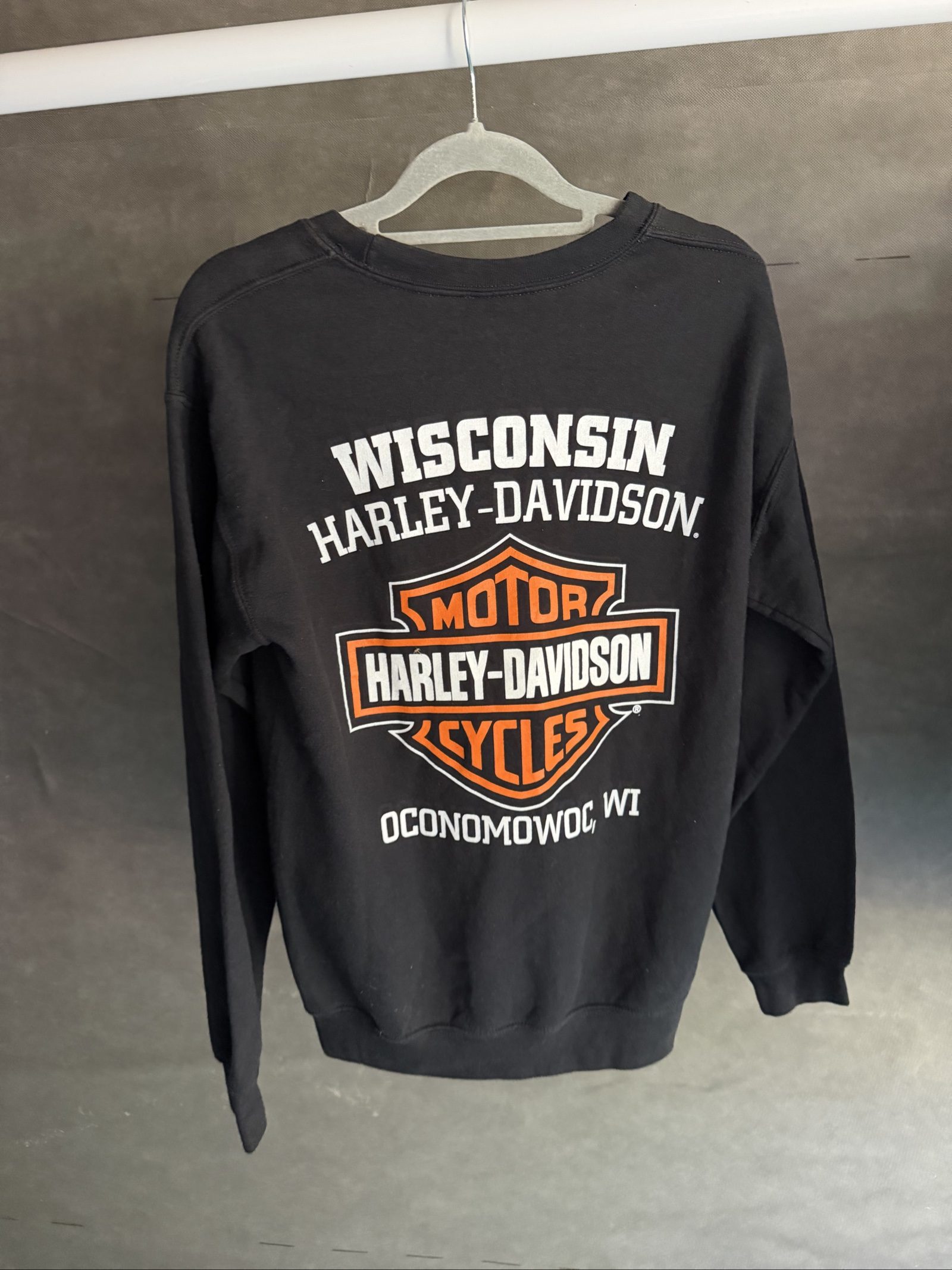 Harley-Davidson Black Logo Sweatshirt size s/m Unisex image 2