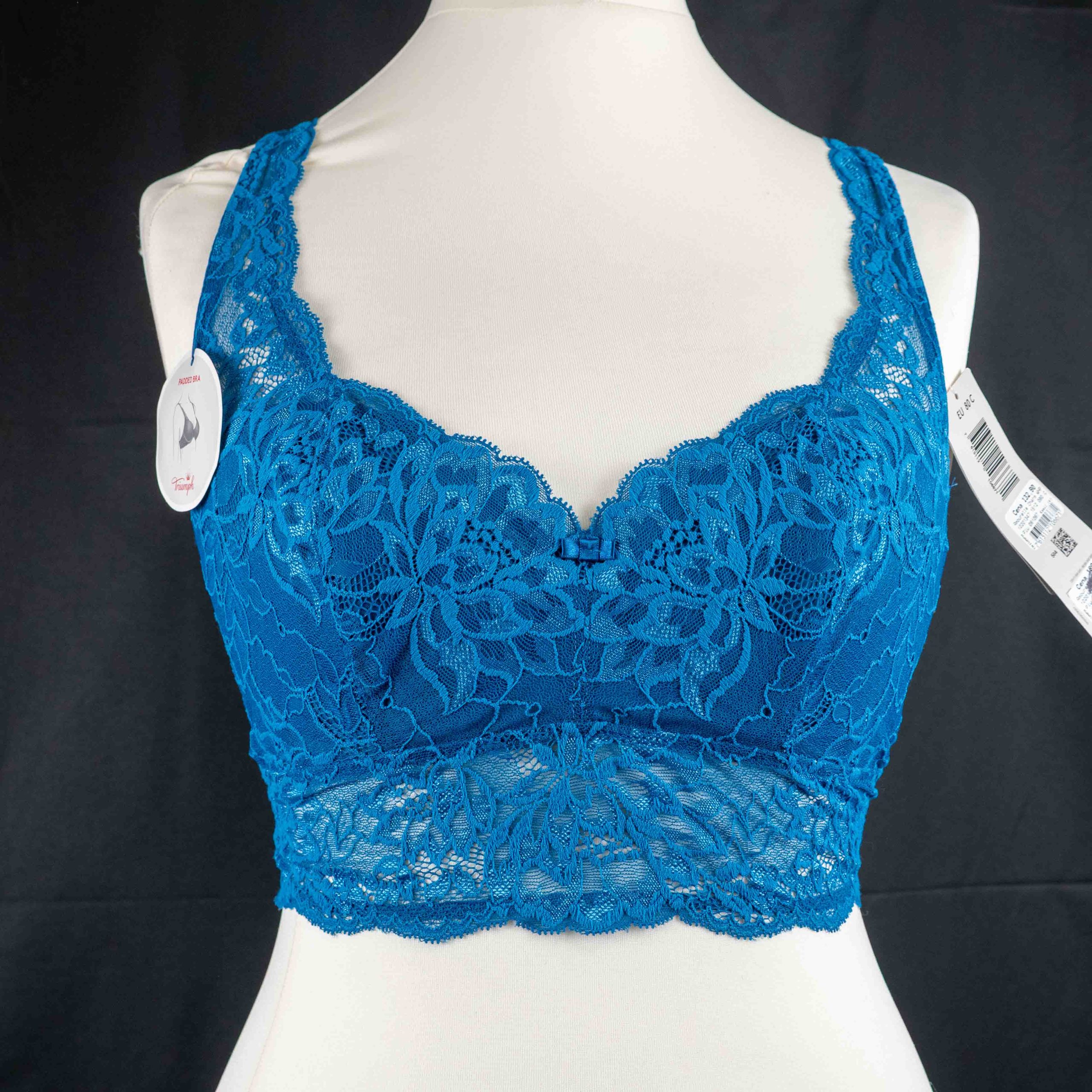 Triumph 36C Blue Lace Underwired Bra NWT image 2