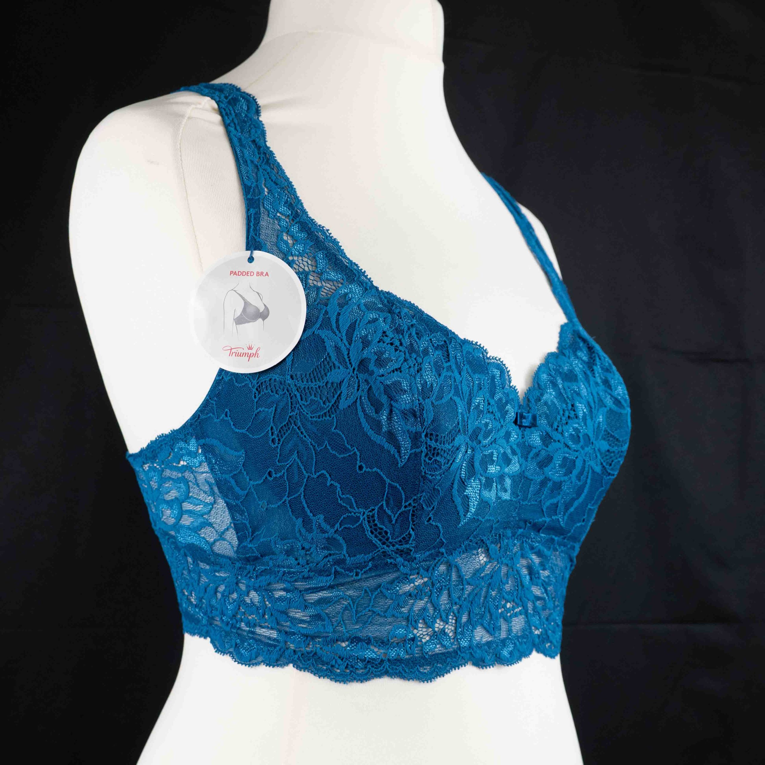 Triumph 36C Blue Lace Underwired Bra NWT image 3